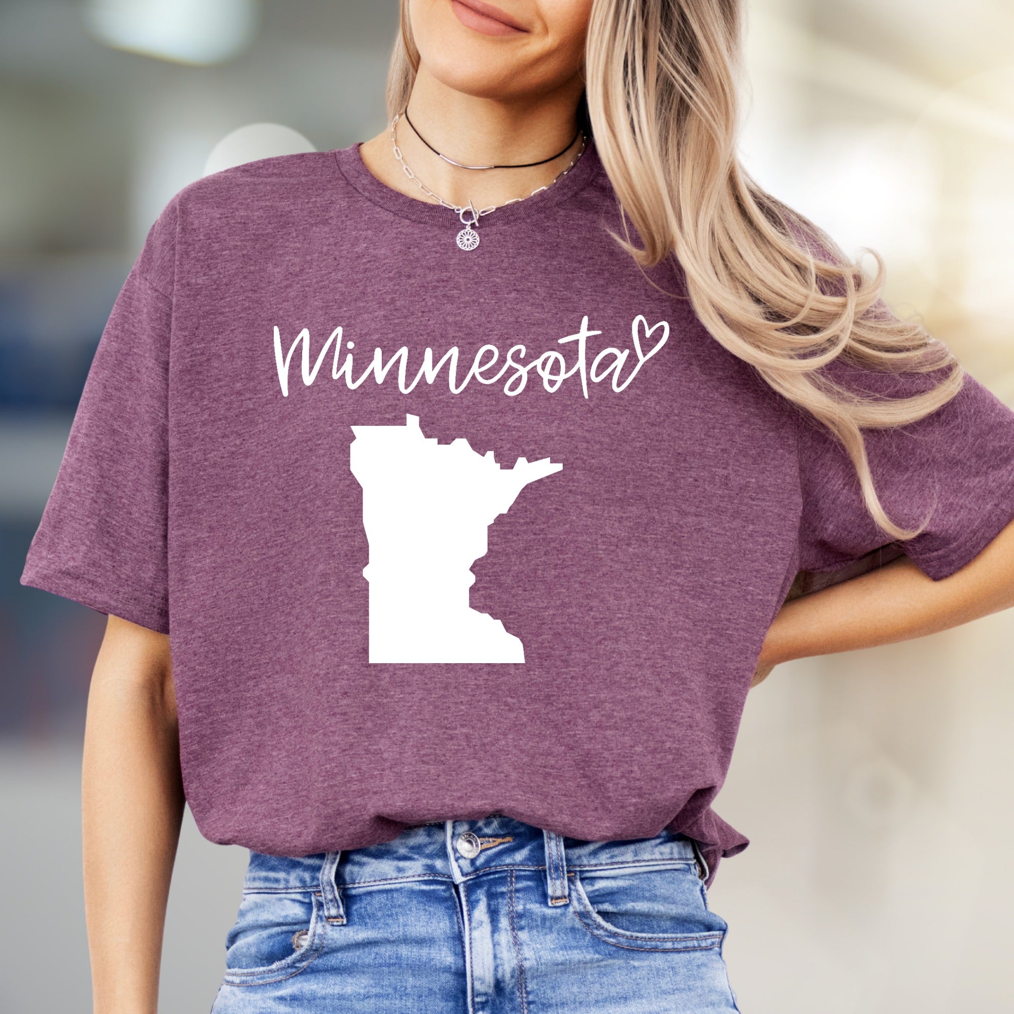 "Minnesota" State Love Graphic Tee, a Hometown Pride Pick for Enthusiasts