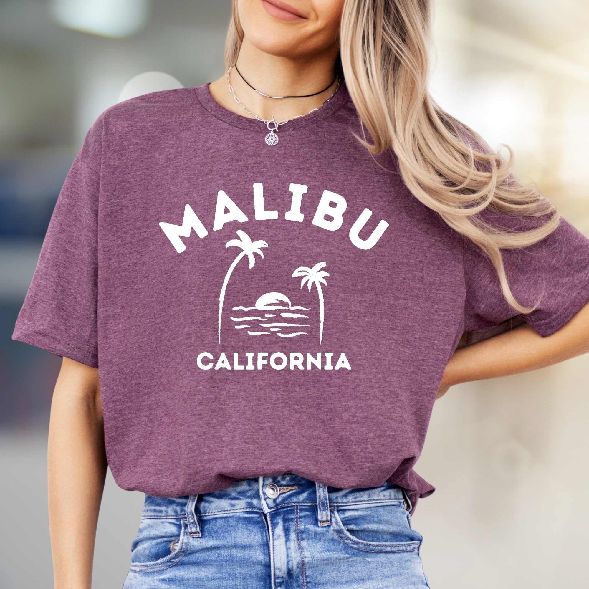 "MALIBU CALIFORNIA" Coastal Getaway Graphic Tee, a California Dream Unisex Tee