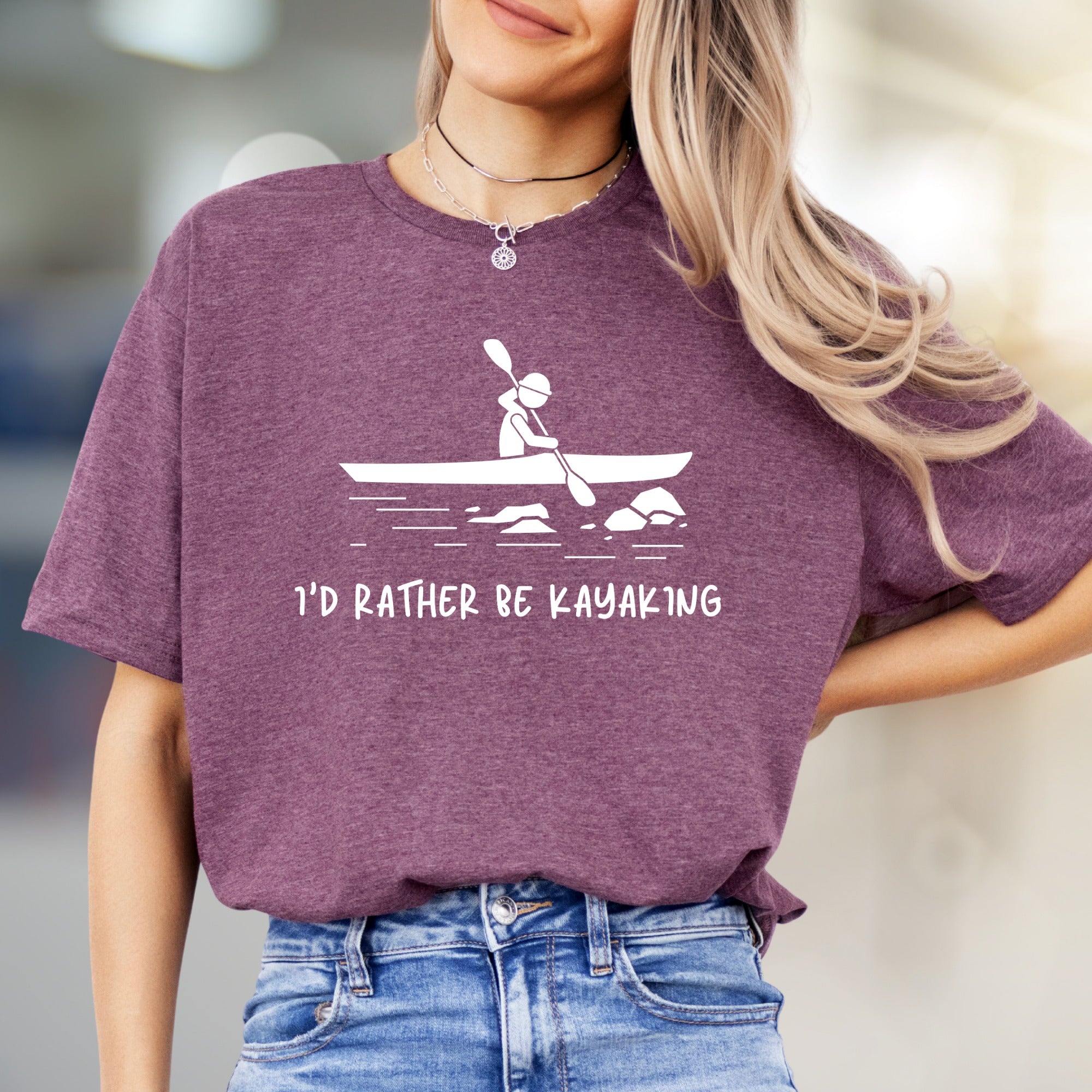 "I'd Rather Be Kayaking" Outdoorsy Graphic Tee, a Water Sport Pick for Adventurers