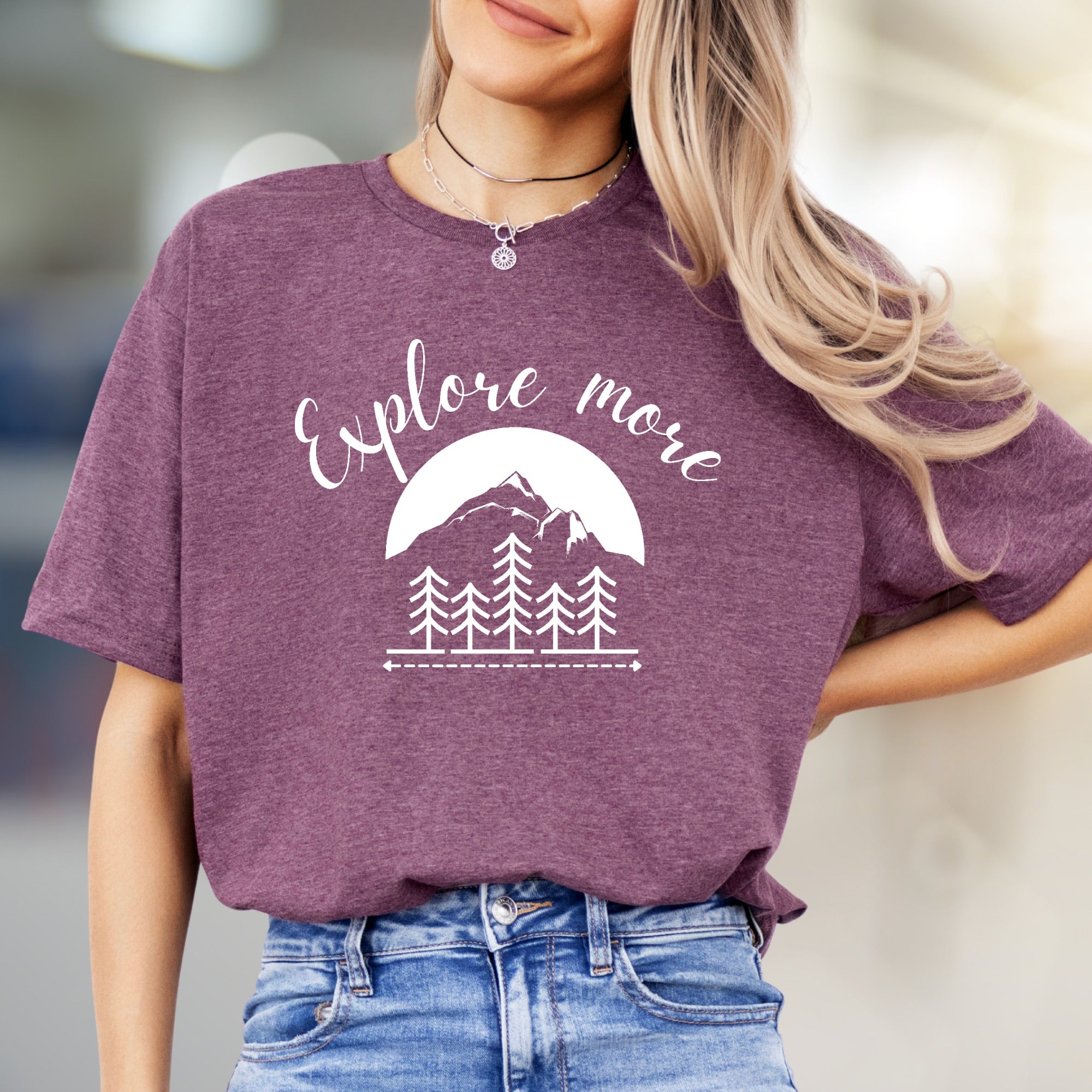 "Explore More" Mountain & Forest Graphic Tee, a Nature-Inspired Pick for Adventurers