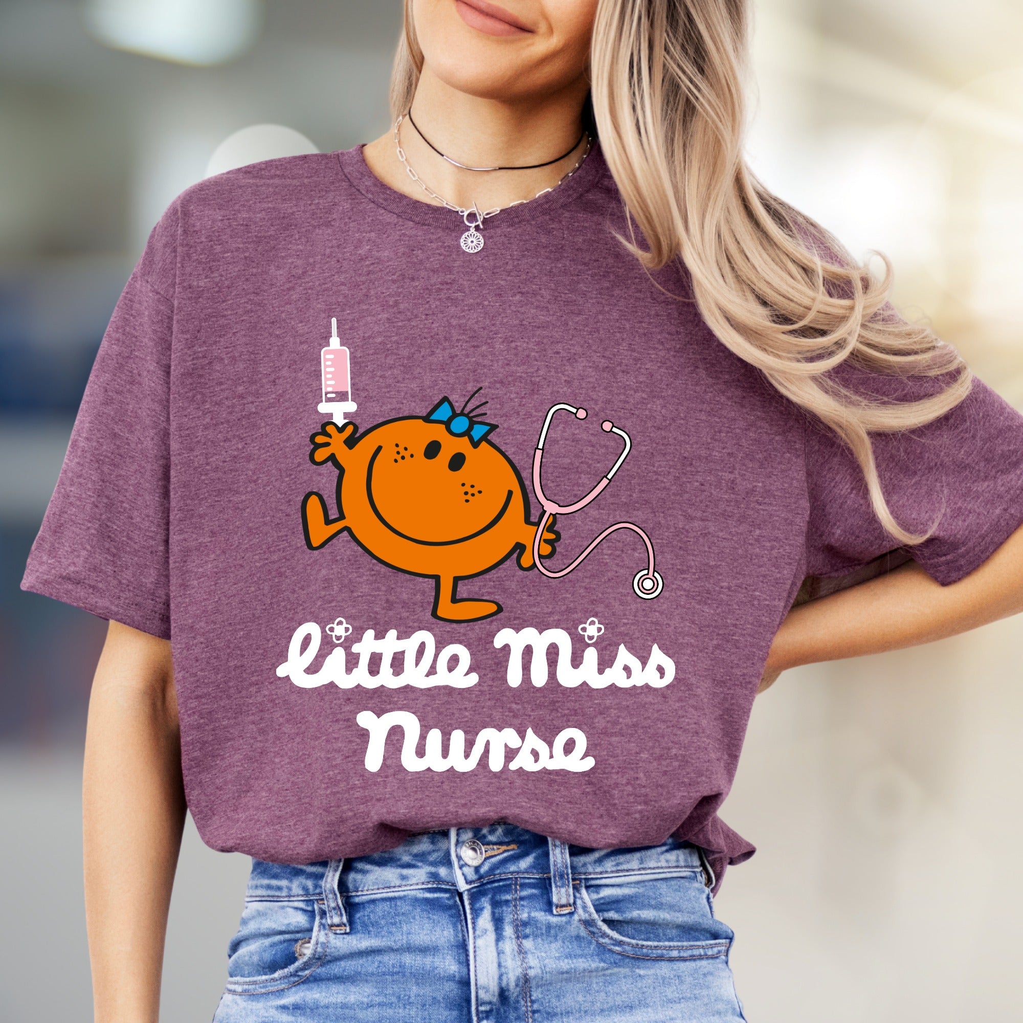 "little Miss Nurse" Adorable Healthcare Graphic Tee, A Playful Gift for RNs