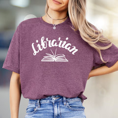 "Librarian" Book Lover Graphic Tee, a Literary Pick for Avid Readers