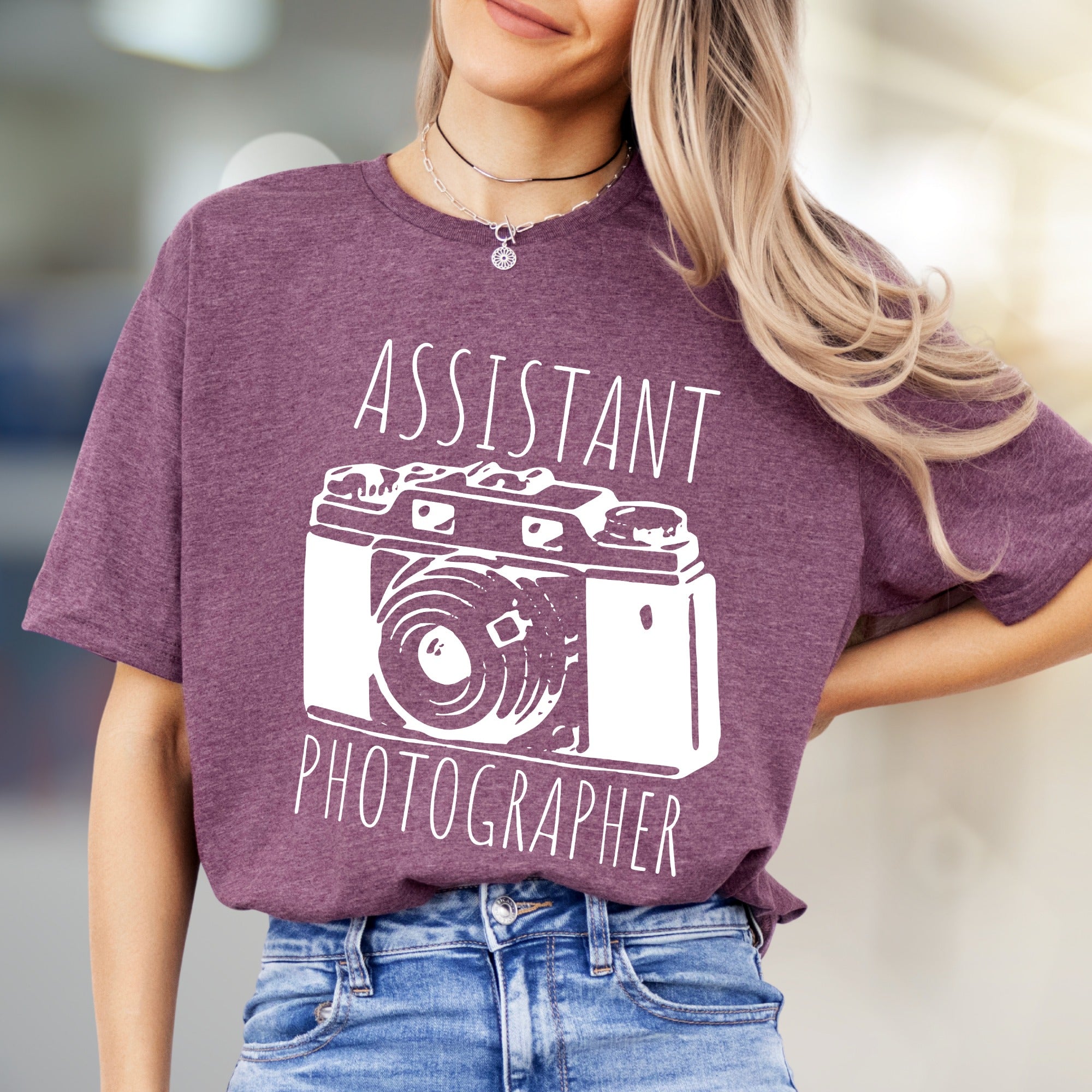 "ASSISTANT PHOTOGRAPHER" Vintage Camera Graphic Tee, a Photography Lover's Unisex Tee