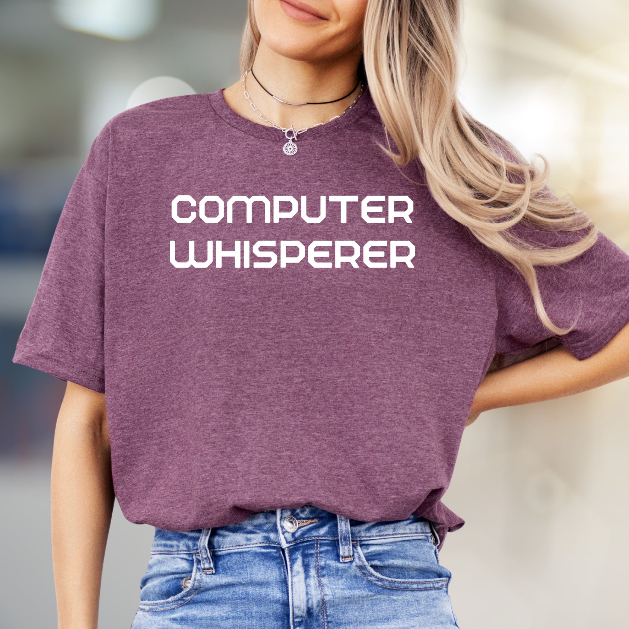 "COMPUTER WHISPERER" Tech Enthusiast Graphic Tee, a Funny Statement for IT Pros