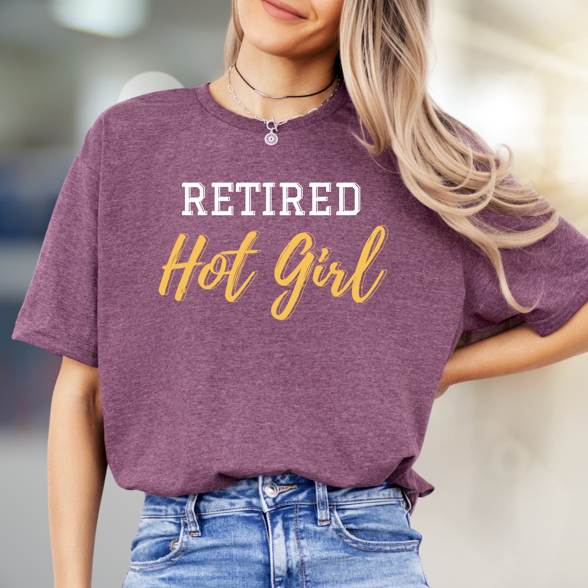 "Retired Hot Girl" Bold Statement Graphic Tee, a Witty Pick for Confident Personalities