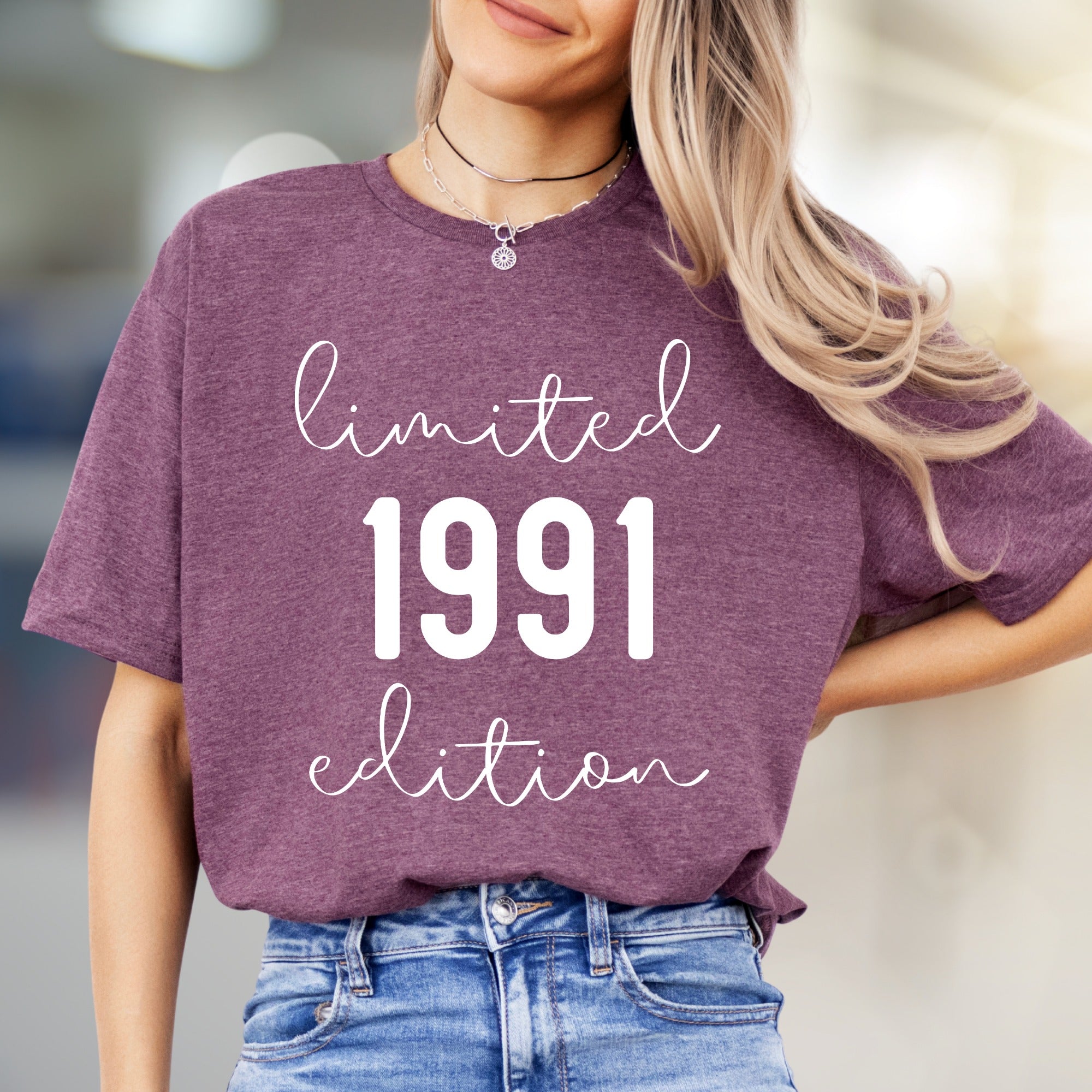 "limited 1991 edition" Birthday Graphic Tee, a Nostalgic Pick for Milestone Celebrations