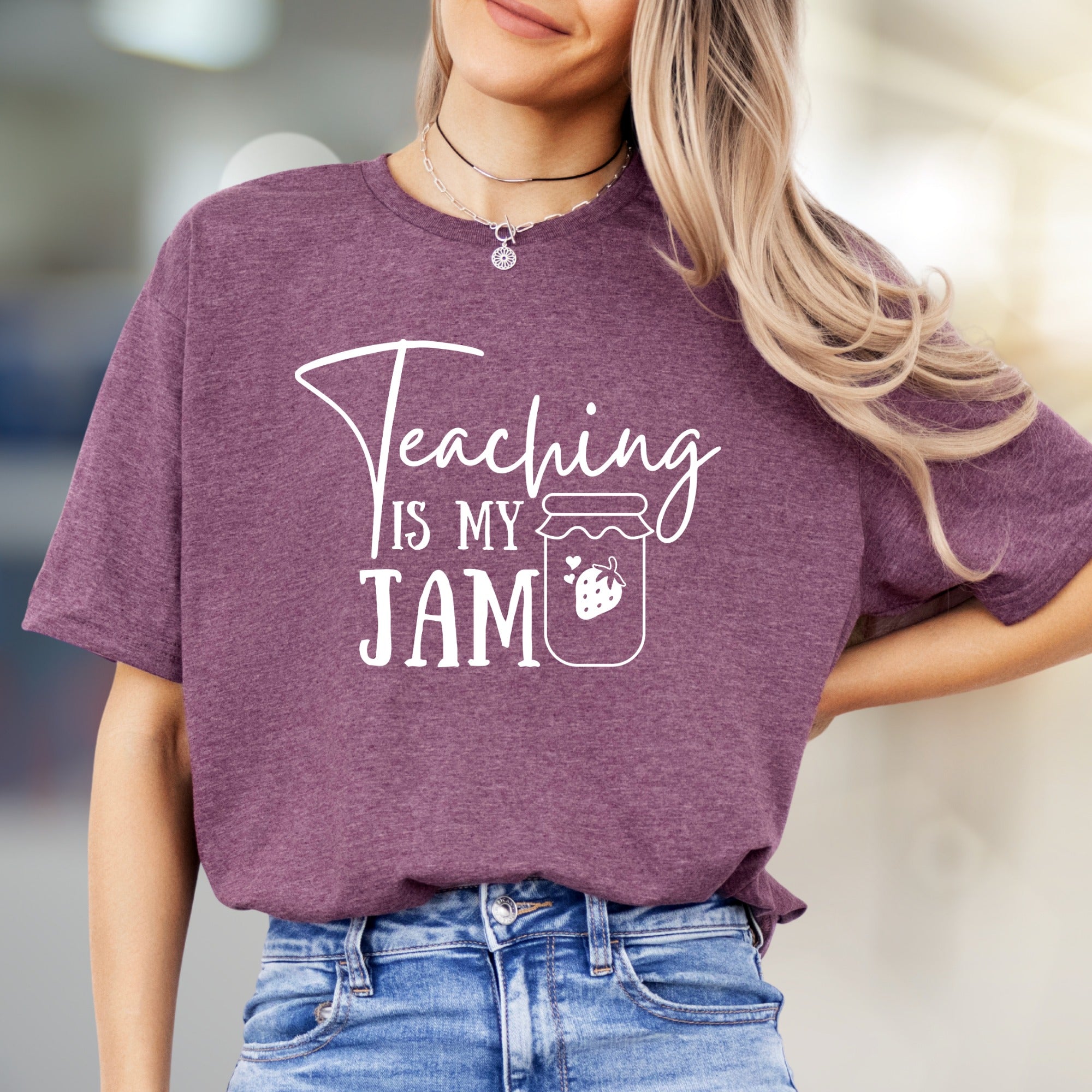 "Teaching Is My Jam" Teacher Appreciation Graphic Tee, a Heartfelt Pick for Educators