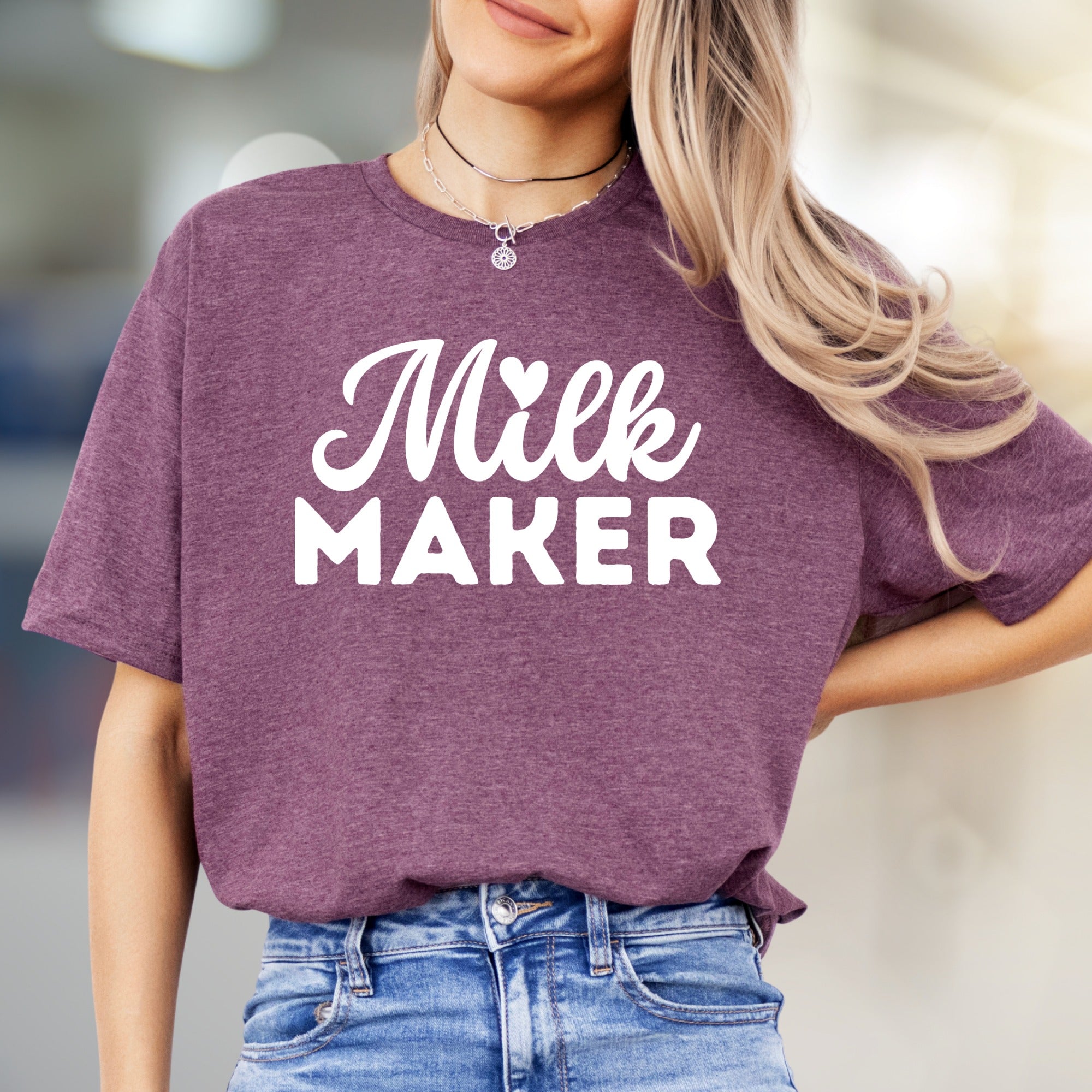 "Milk Maker" Cute Motherhood Graphic Tee, a Pregnancy & New Mom Pick for Her