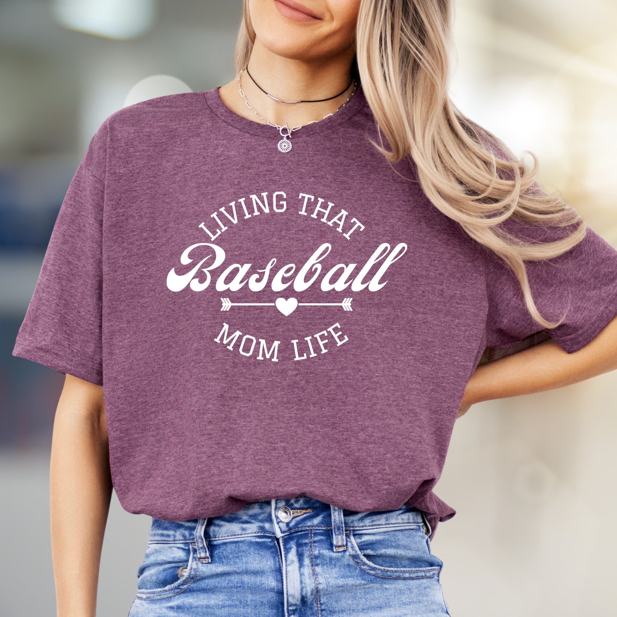 "Living That Baseball Mom Life" Sports Graphic Tee, a Fanwear Pick for Game Day