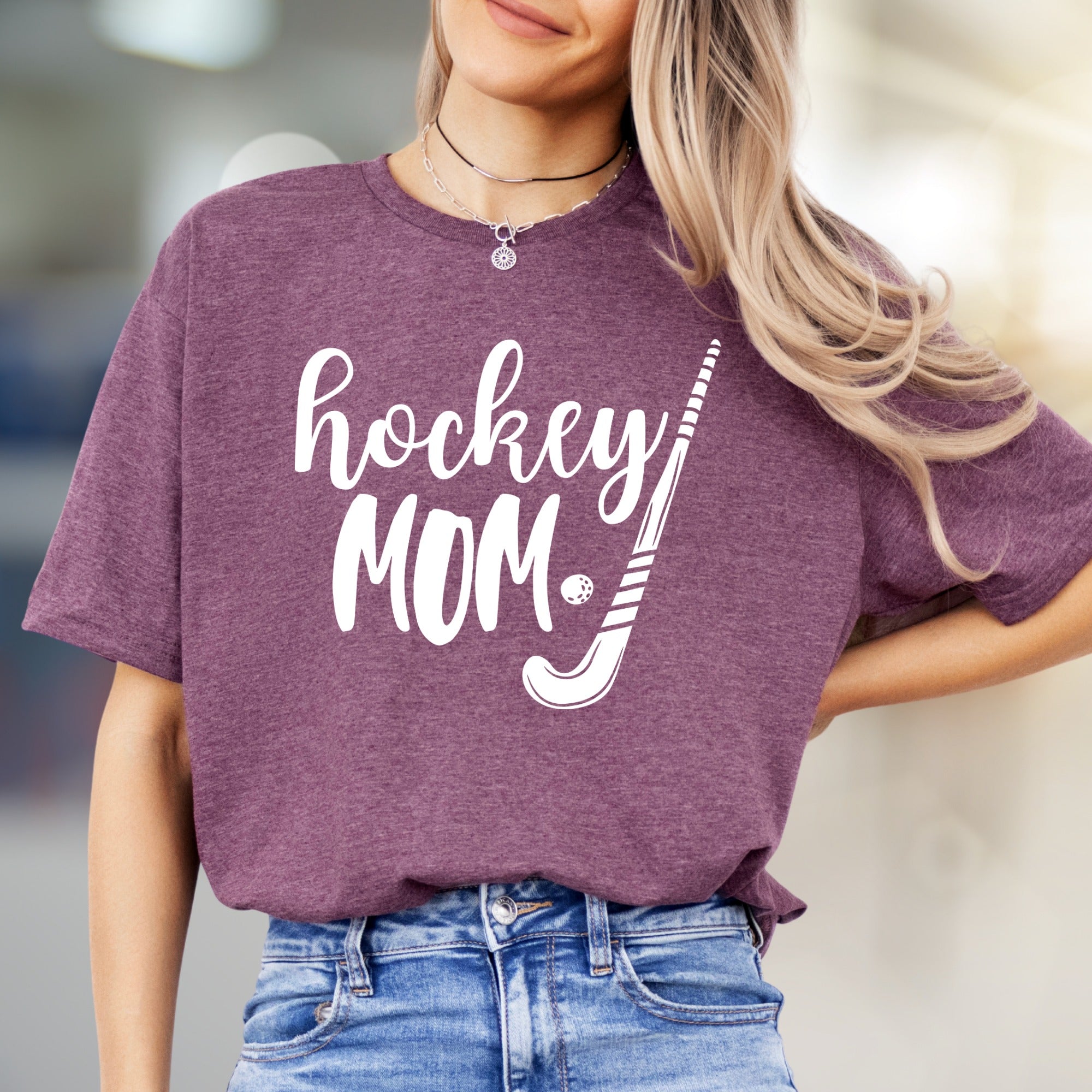 "Hockey MOM" Sports Enthusiast Graphic Tee, a Fan Favorite for Game Day Warriors