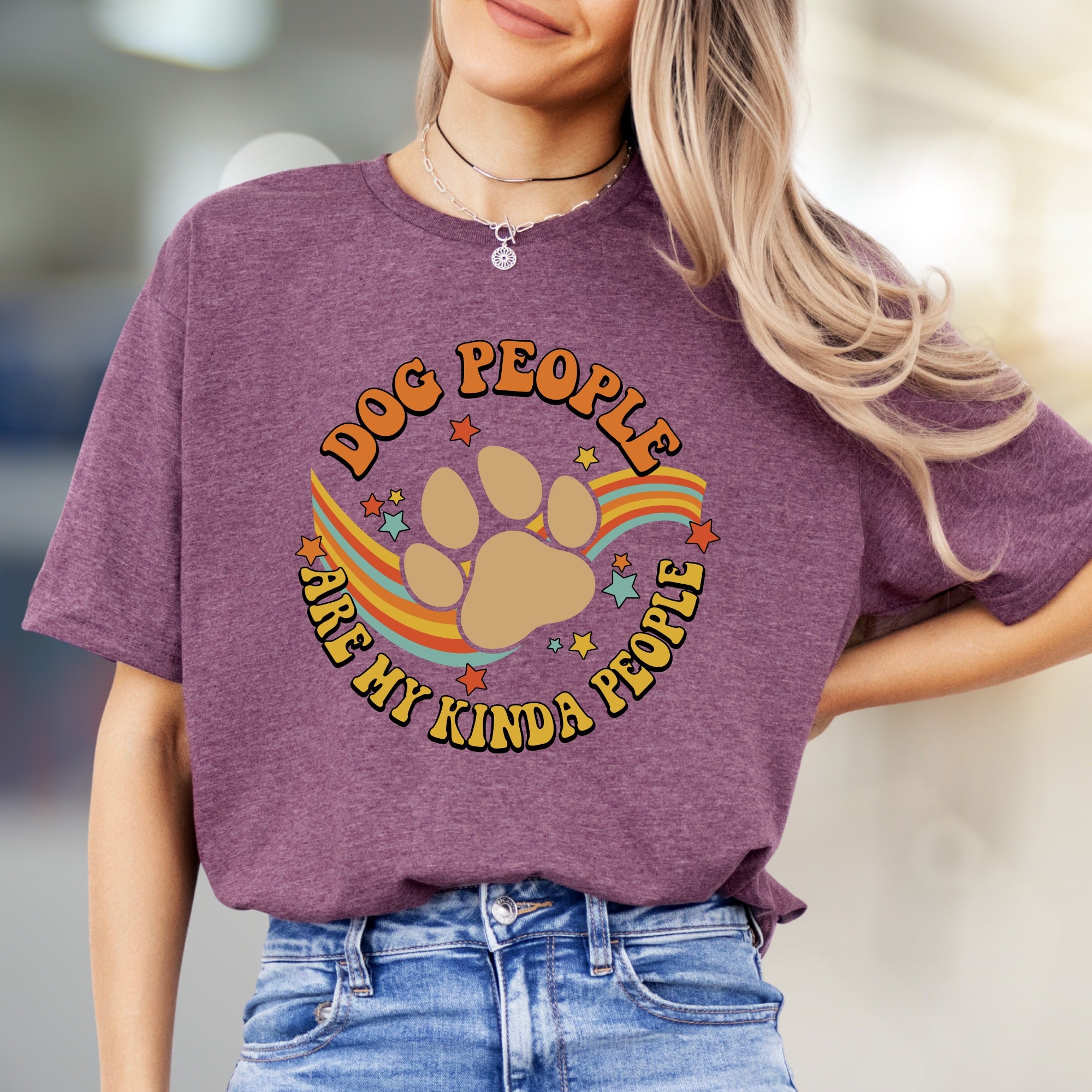 "Dog People Are My Kinda People" Retro Graphic Tee, a Pet Lover's Pick for Everyday Style
