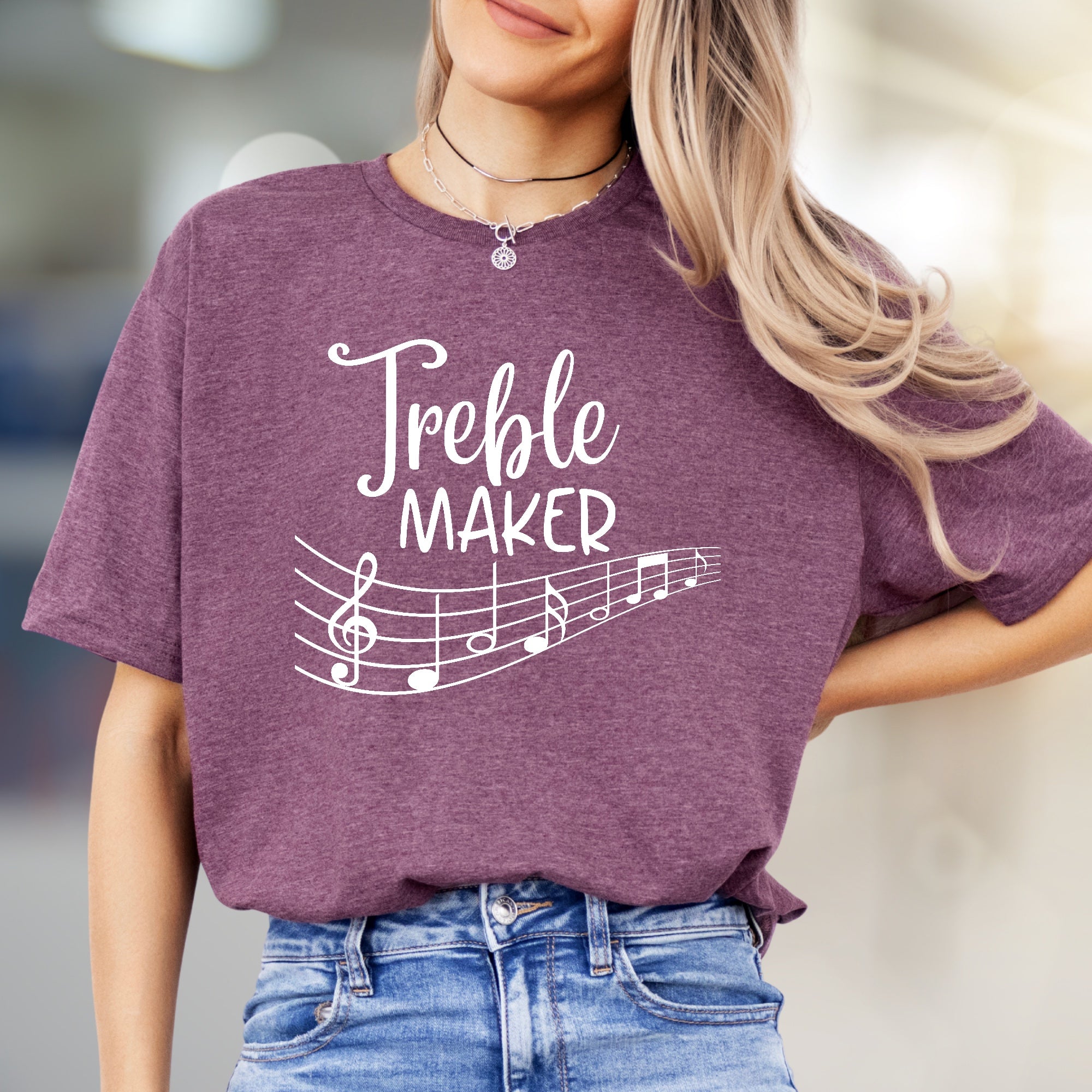 "Treble Maker" Music Staff Graphic Tee, a Playful Pick for Music Lovers