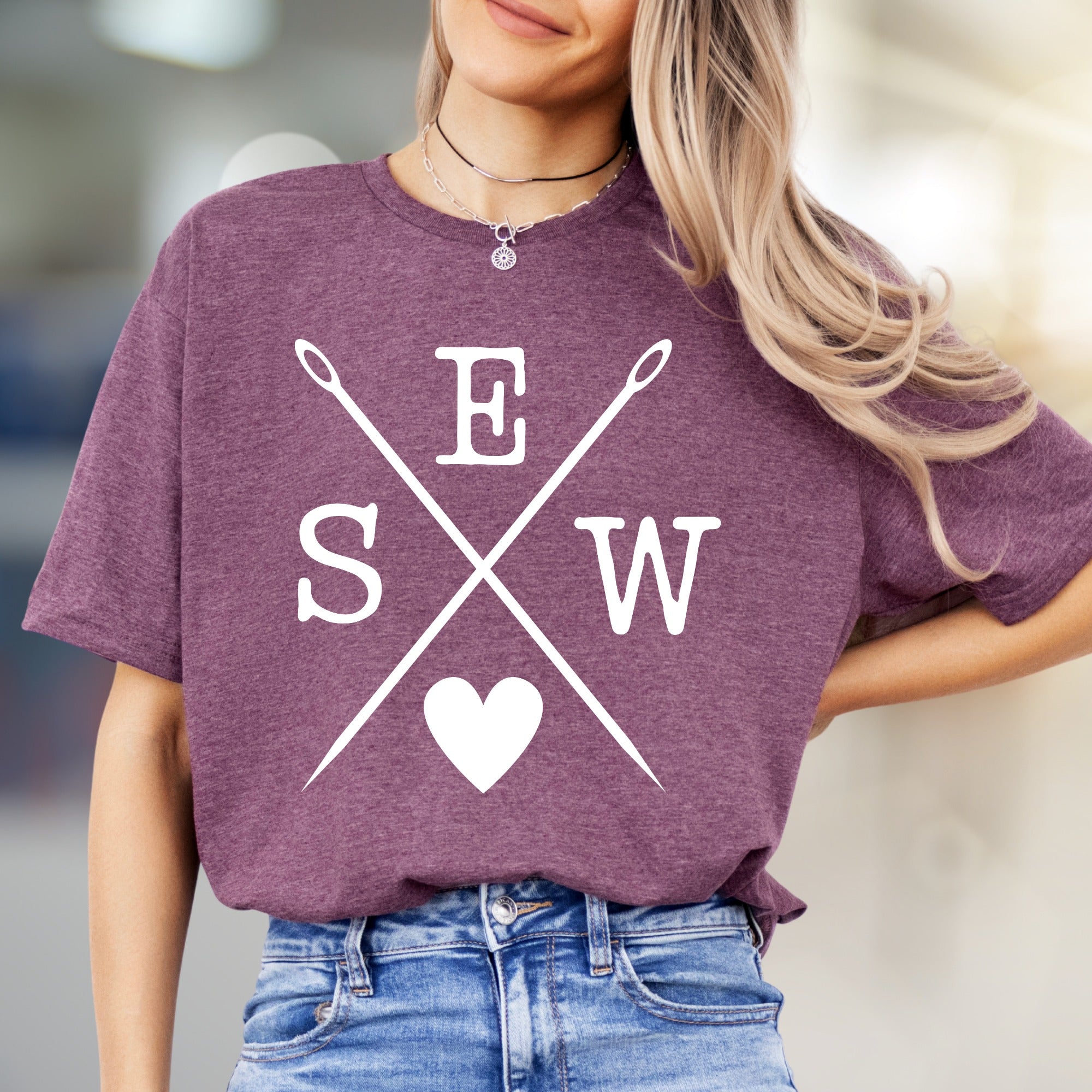 "SEW" Crafting Enthusiast Graphic Tee, A Creative Pick for Artisans