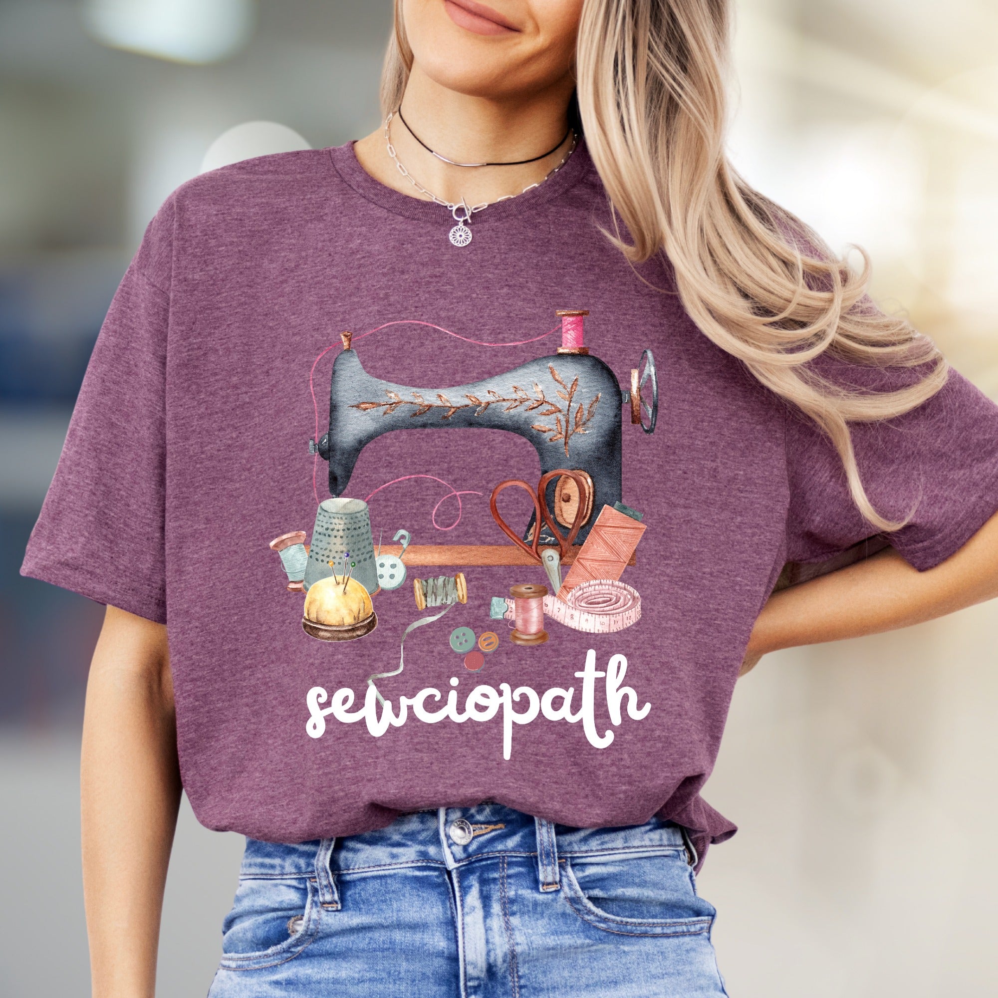 "Sewciopath" Craft Core Graphic Tee, a Quirky Pick for Sewing Enthusiasts