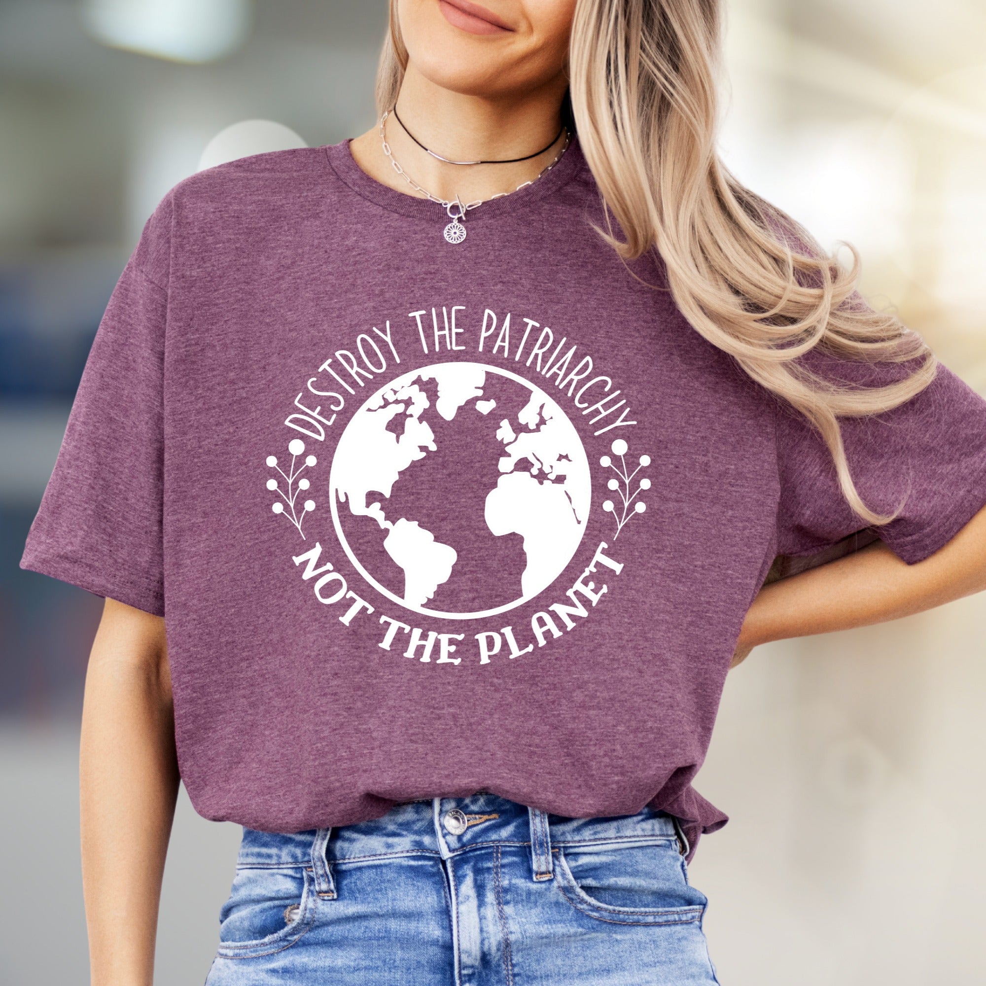 "Destroy the Patriarchy Not the Planet" Feminist Graphic Tee, an Earthy Statement Pick for Advocates