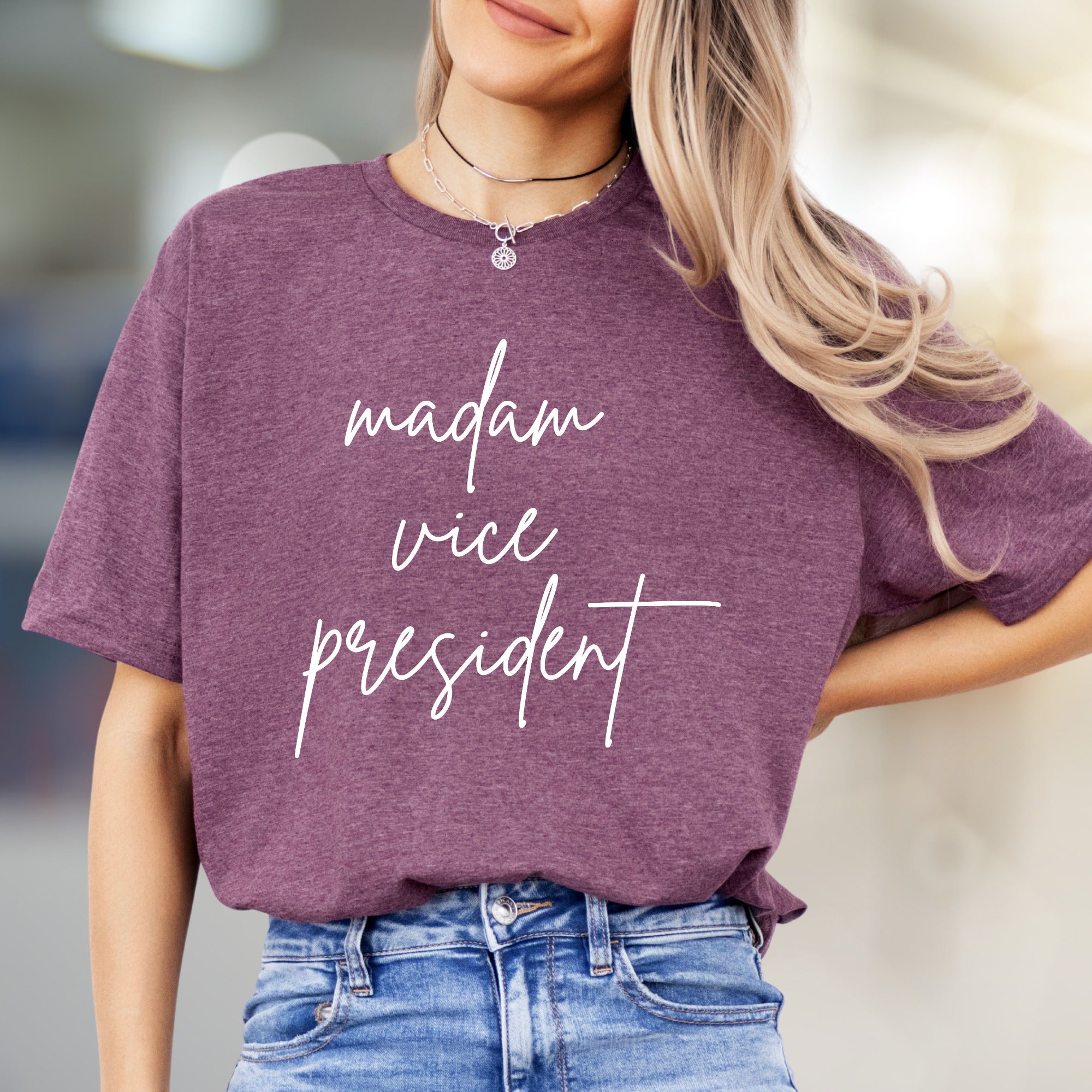 “Madam Vice President” Empowering Tee, a Political Statement Graphic for Advocates