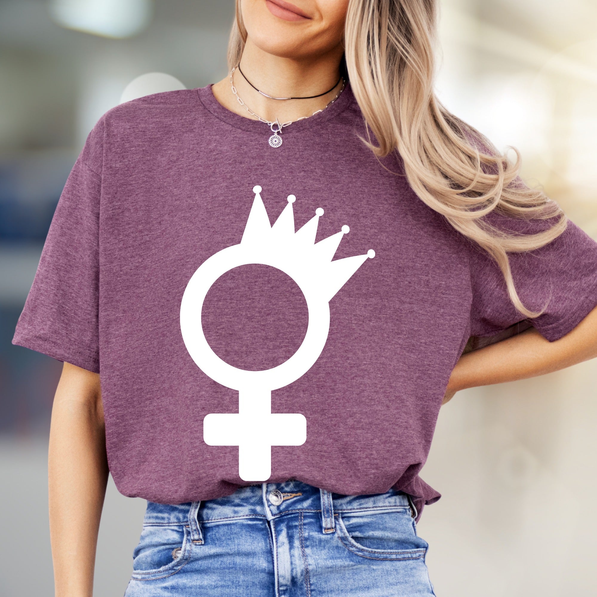 Queen Feminine Symbol | Empowerment Graphic Tee, a Statement Pick for Her