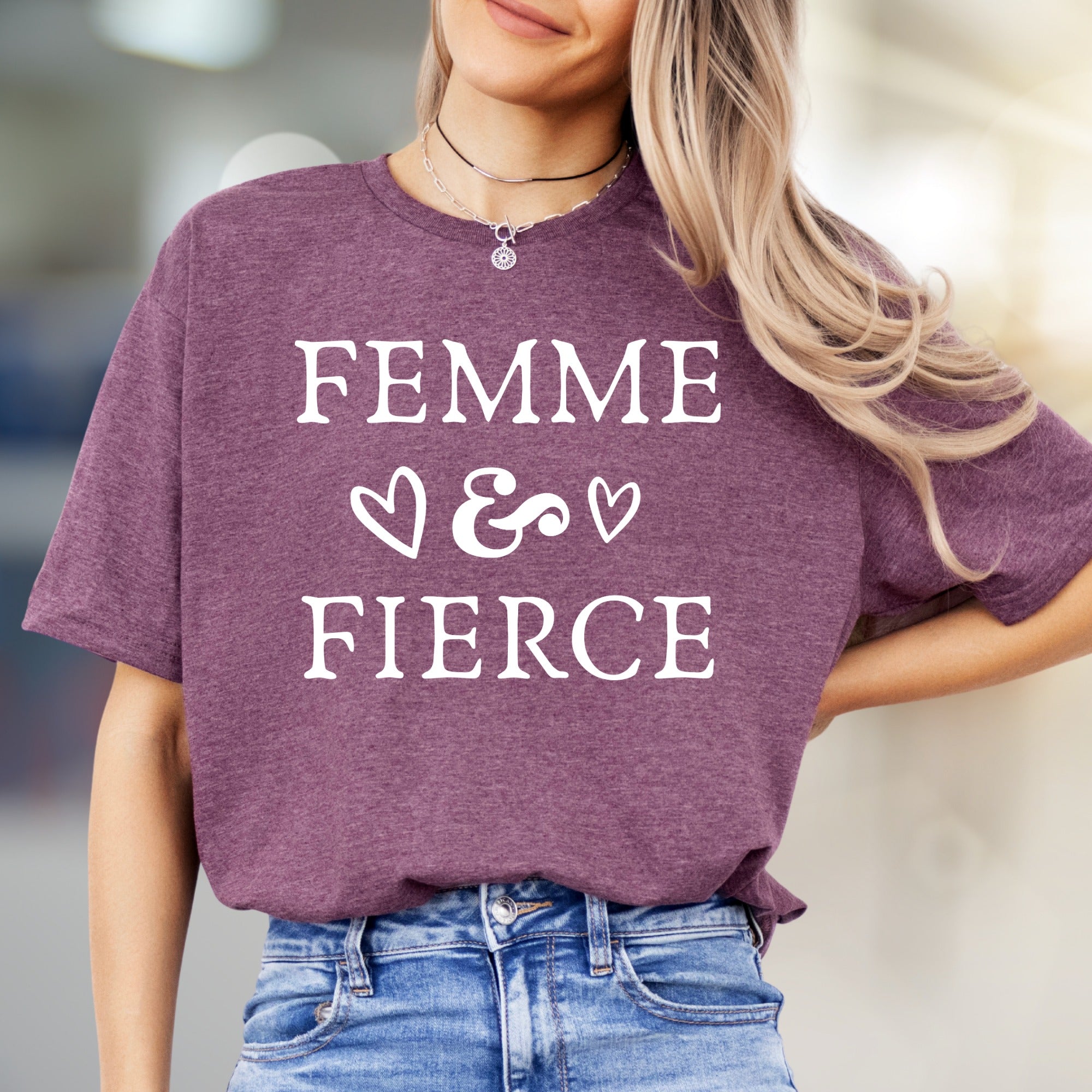 "FEMME & FIERCE" Empowering Message Tee, a Bold Statement for Her