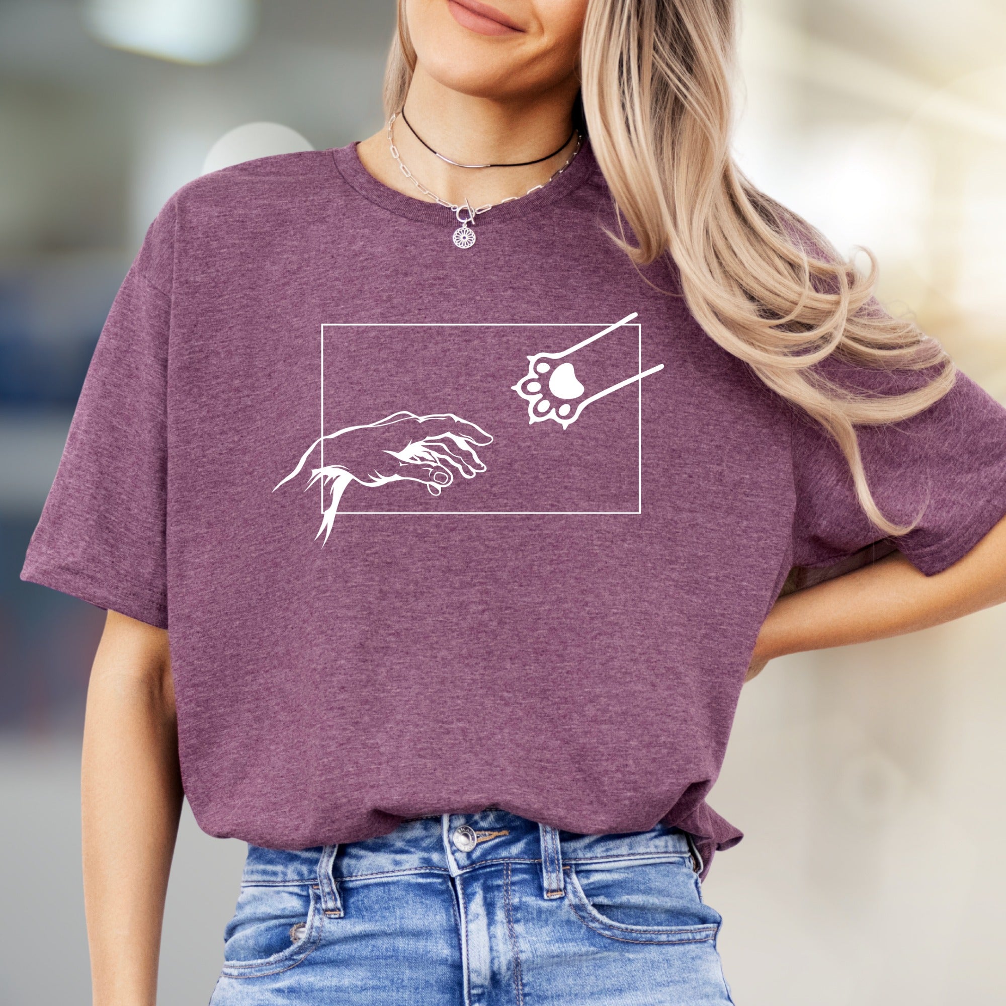 Creation of Adam Paw Graphic Tee, A Pet Lover's Artful Connection