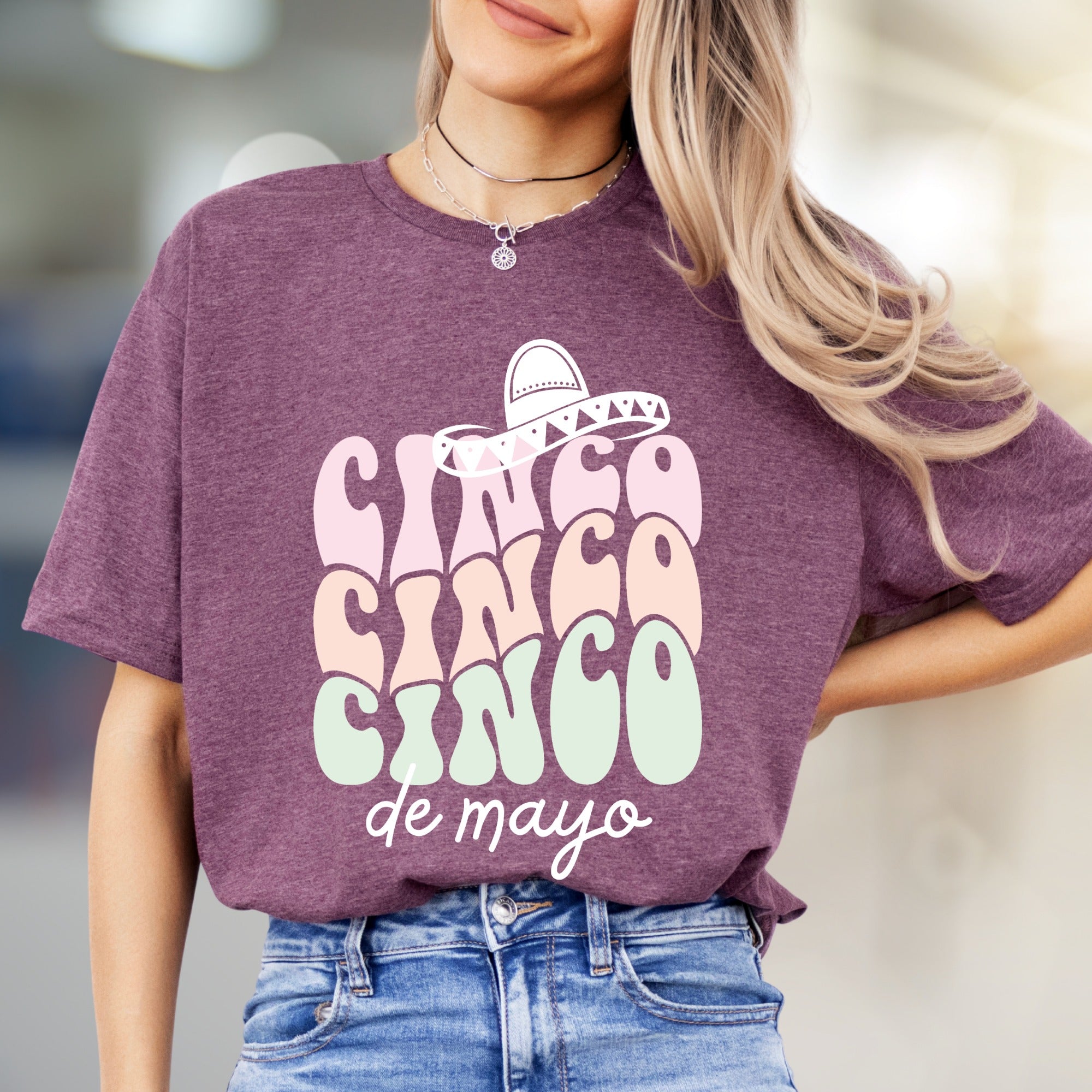 "CINCO CINCO CINCO de mayo" Sombrero Graphic Tee, a Festive Celebration Pick for Enthusiasts