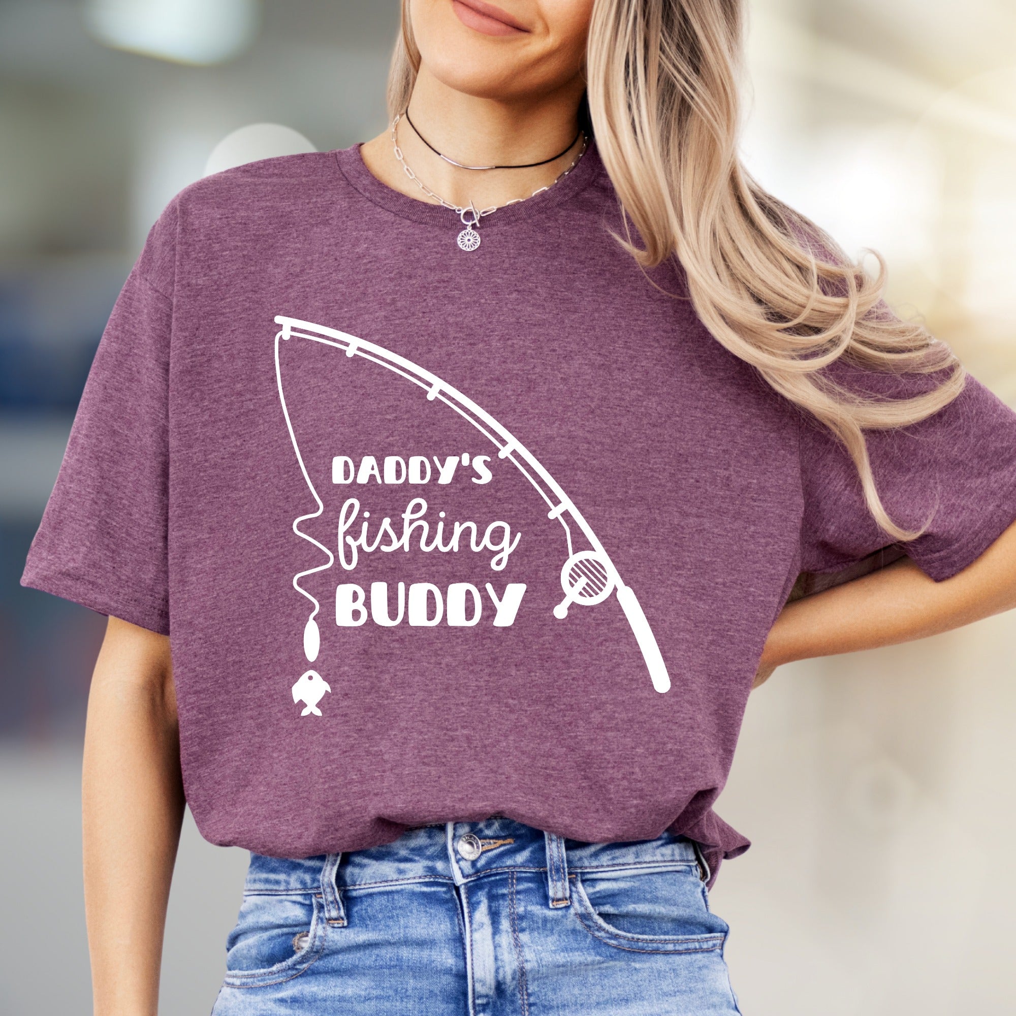 "Daddy's Fishing Buddy" Angler Graphic Tee, a Heartfelt Pick for Fishing Enthusiasts