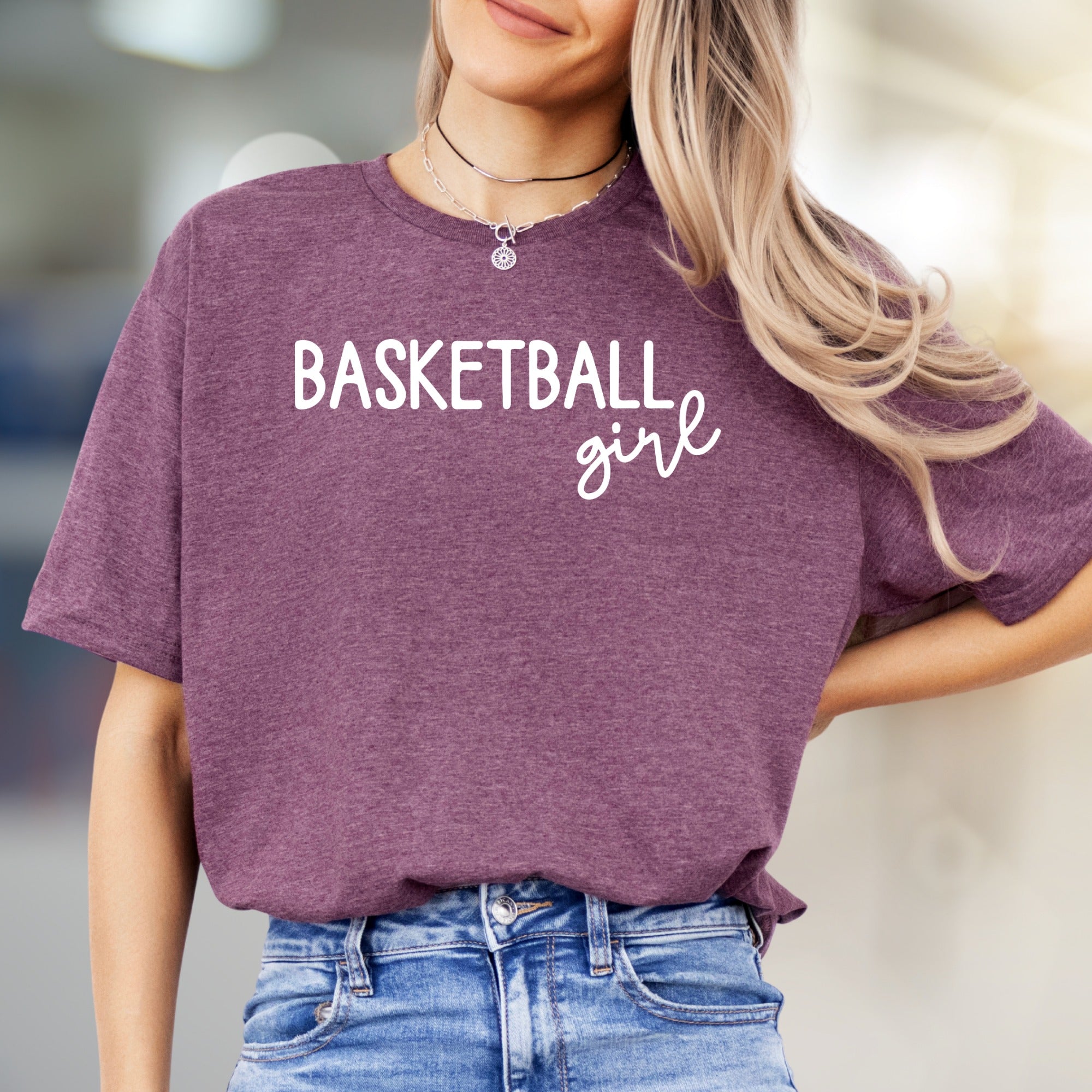 "BASKETBALL girl" Sports Graphic Tee, a Fan's Pick for Everyday Style