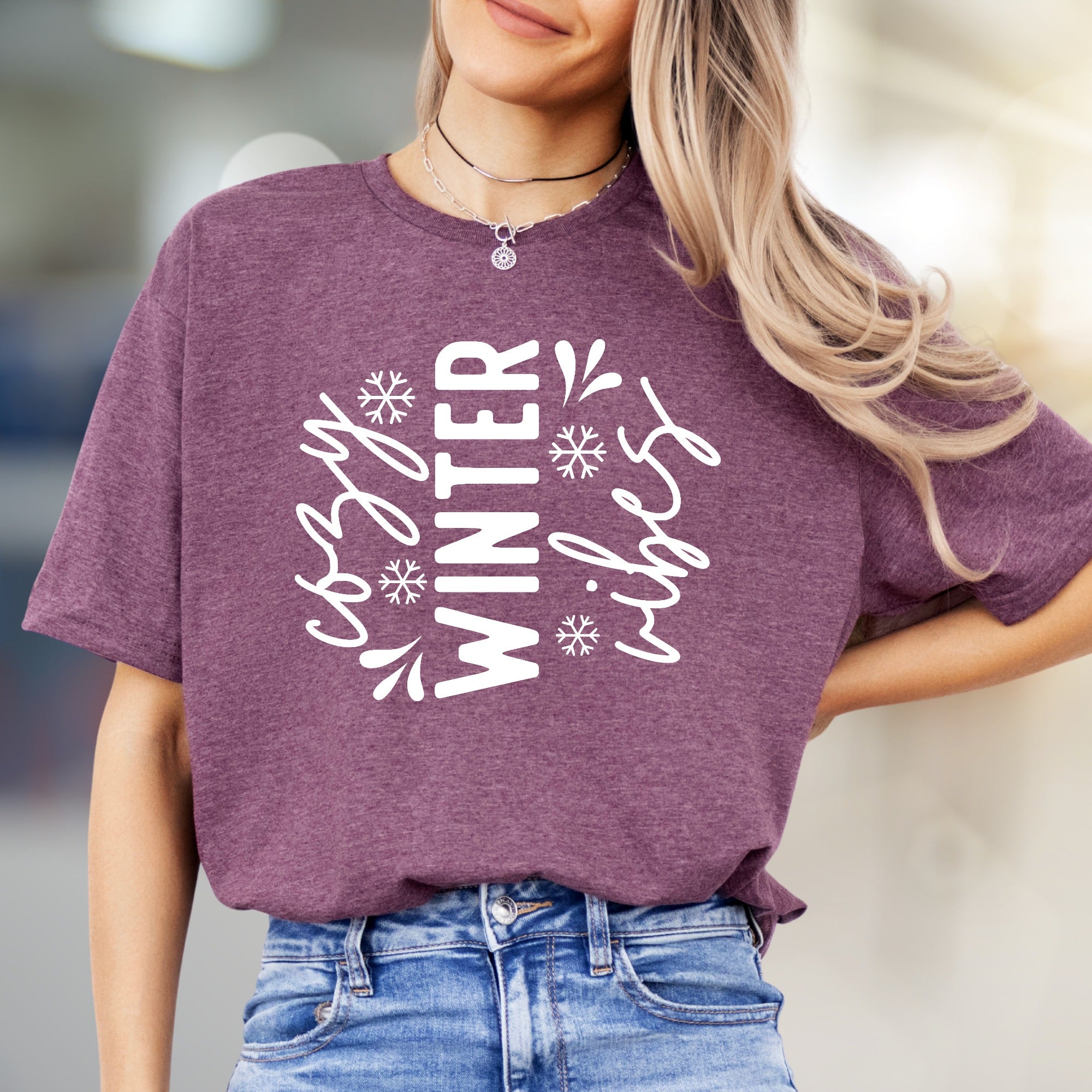 "Cozy Winter Vibes" Festive Graphic Tee, a Seasonal Pick for Everyone