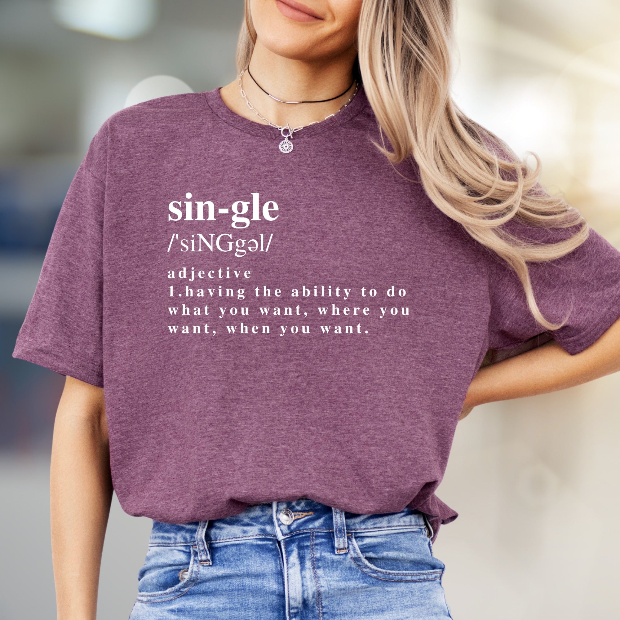 "Sin-gle" Power Definition Graphic Tee, a Bold Statement Unsiex Tee for Free Spirits