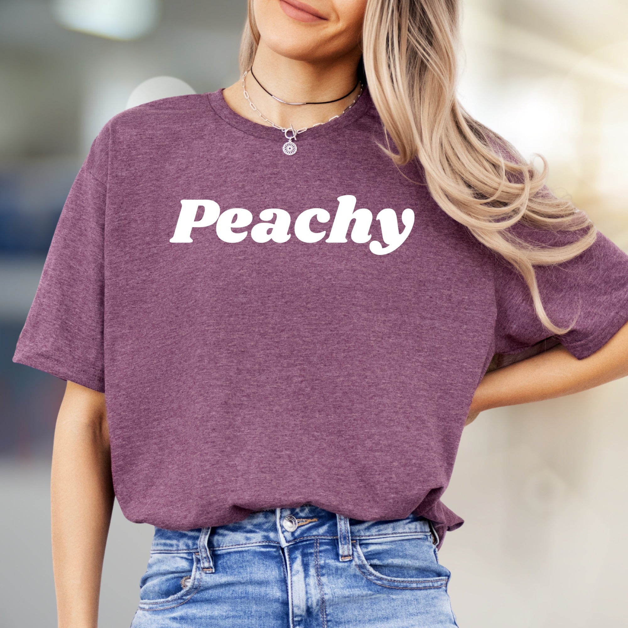 "Peachy" Retro Graphic Tee, a Sweet Vibe Pick for Everyday Style