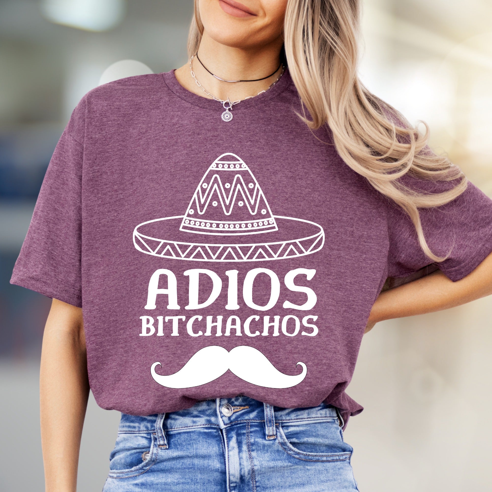 "ADIOS BITCHACHOS" Sombrero Humor Graphic Tee, A Playful Farewell Unisex Tee