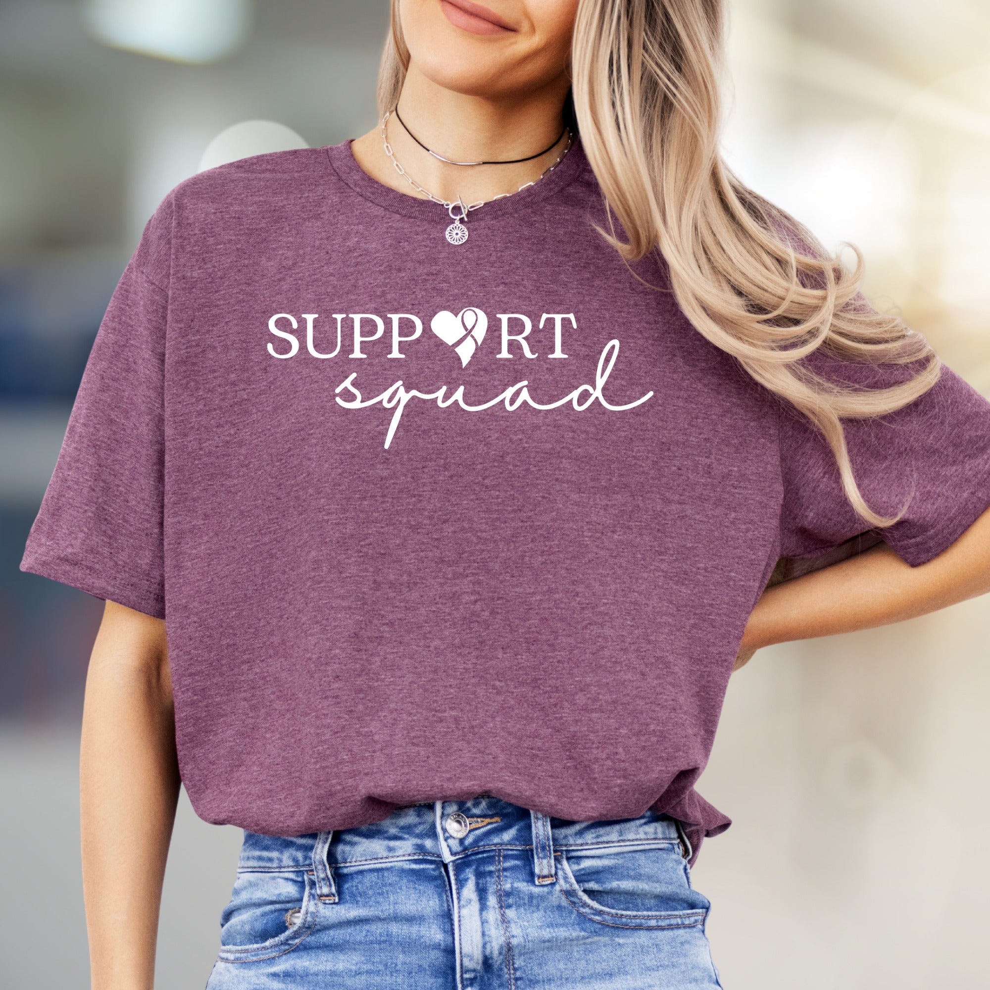 "Support Squad" Awareness Ribbon Graphic Tee, A Unity Pick for Advocates