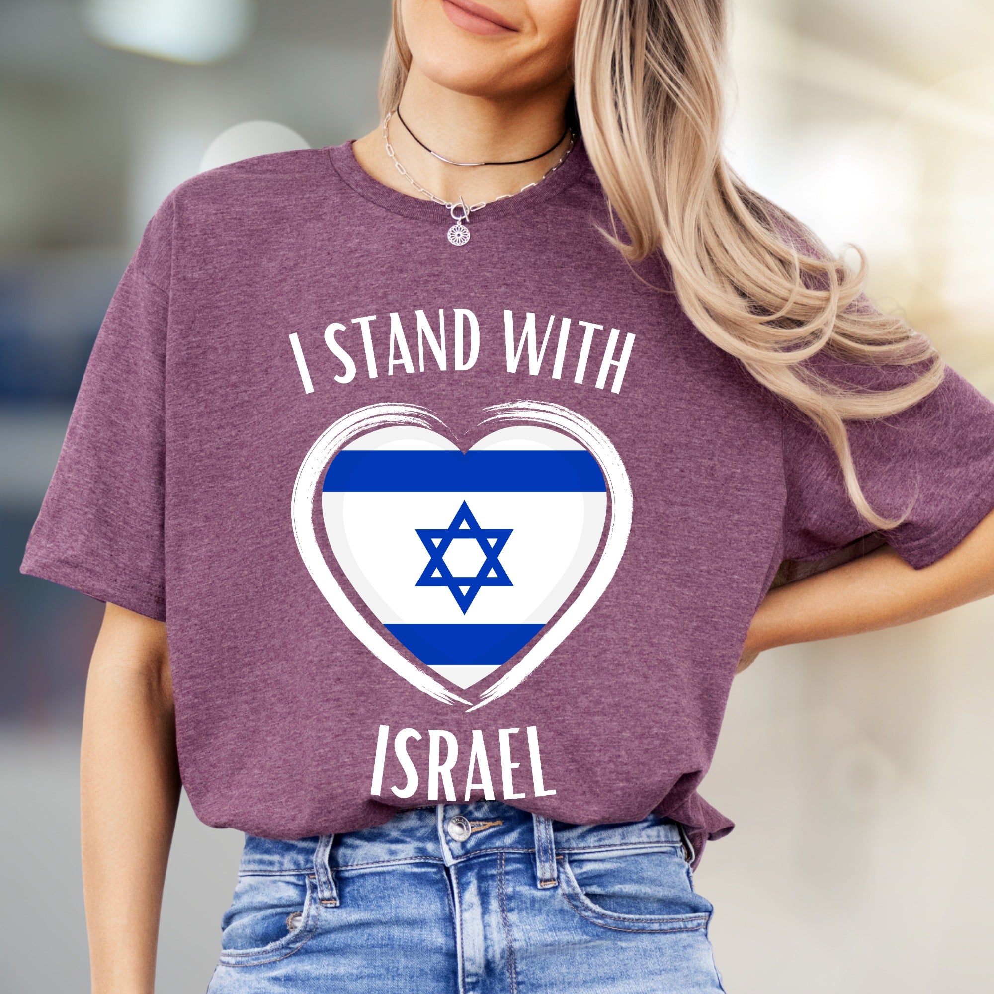 "I Stand With Israel" Patriotic Heart Graphic Tee, A Unity Pick for Supporters