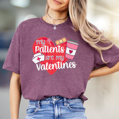 "My Patients Are My Valentines" Nurse Appreciation Graphic Tee, a Healthcare Hero Pick for Caregivers