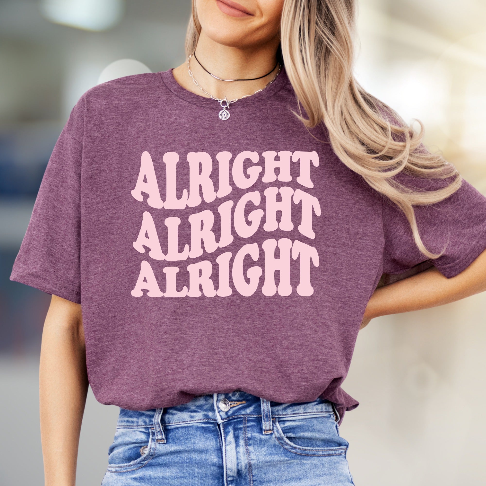"Alright Alright Alright" Retro Graphic Tee, a 70s Vibe Pick for Laid-Back Souls