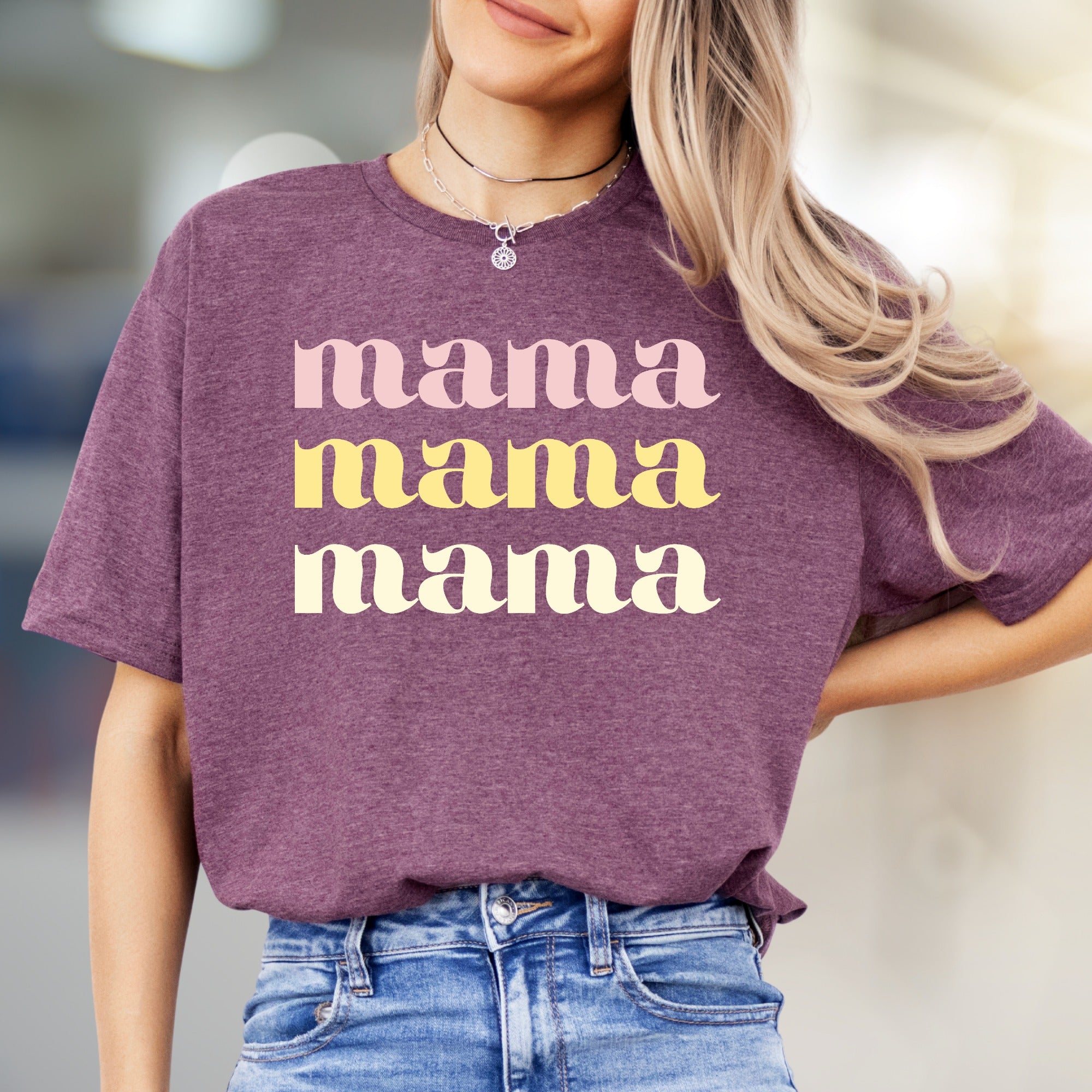 "Mama Mama Mama" Retro Graphic Tee, a Heartfelt Pick for Moms
