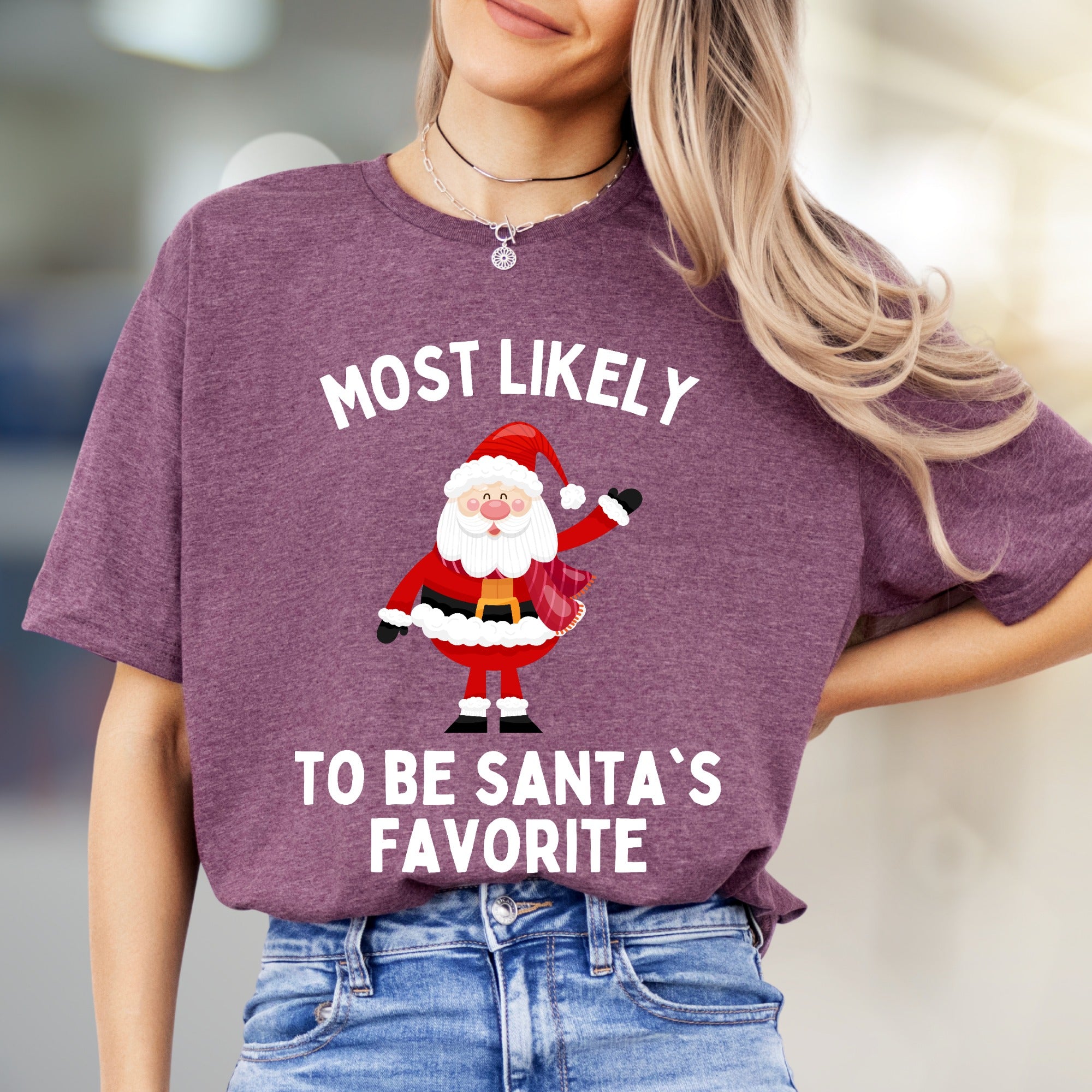 "Most Likely to Be Santa's Favorite" Christmas Graphic Tee, a Jolly Holiday Pick for Everyone