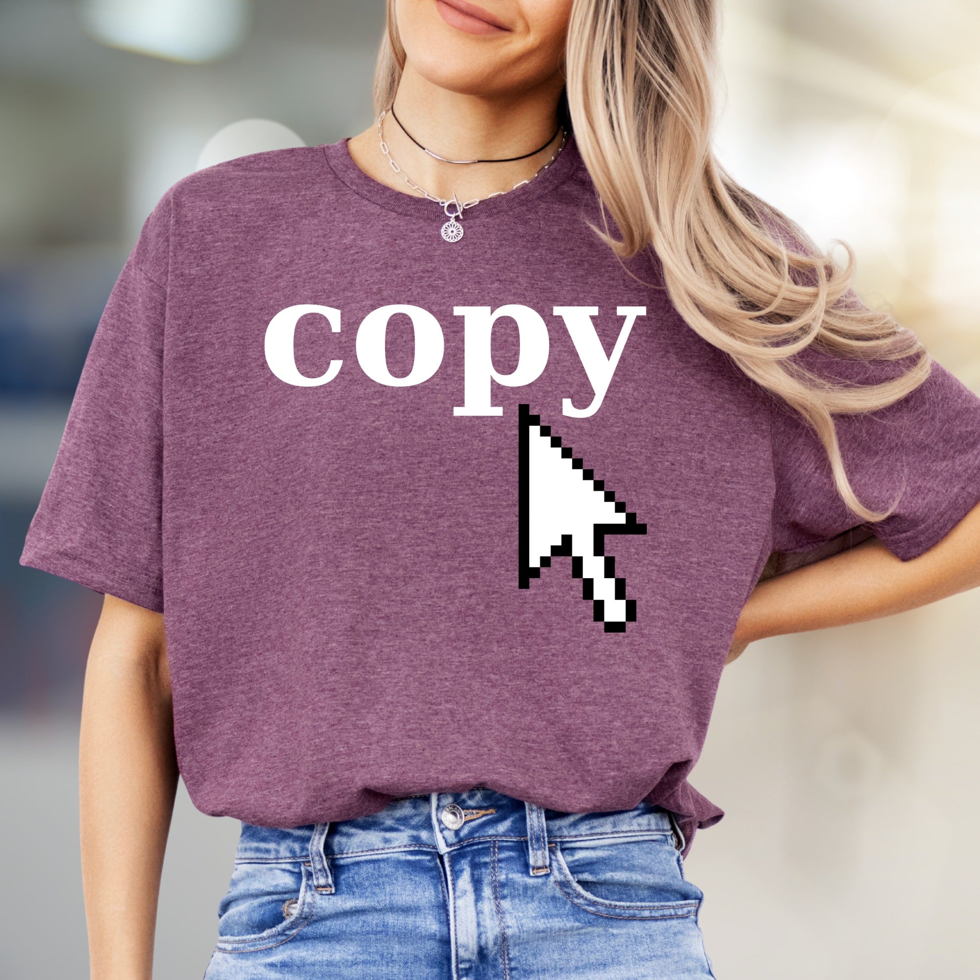 "Copy" Cursor Clicker Graphic Tee, a Tech Culture Pick for Developers