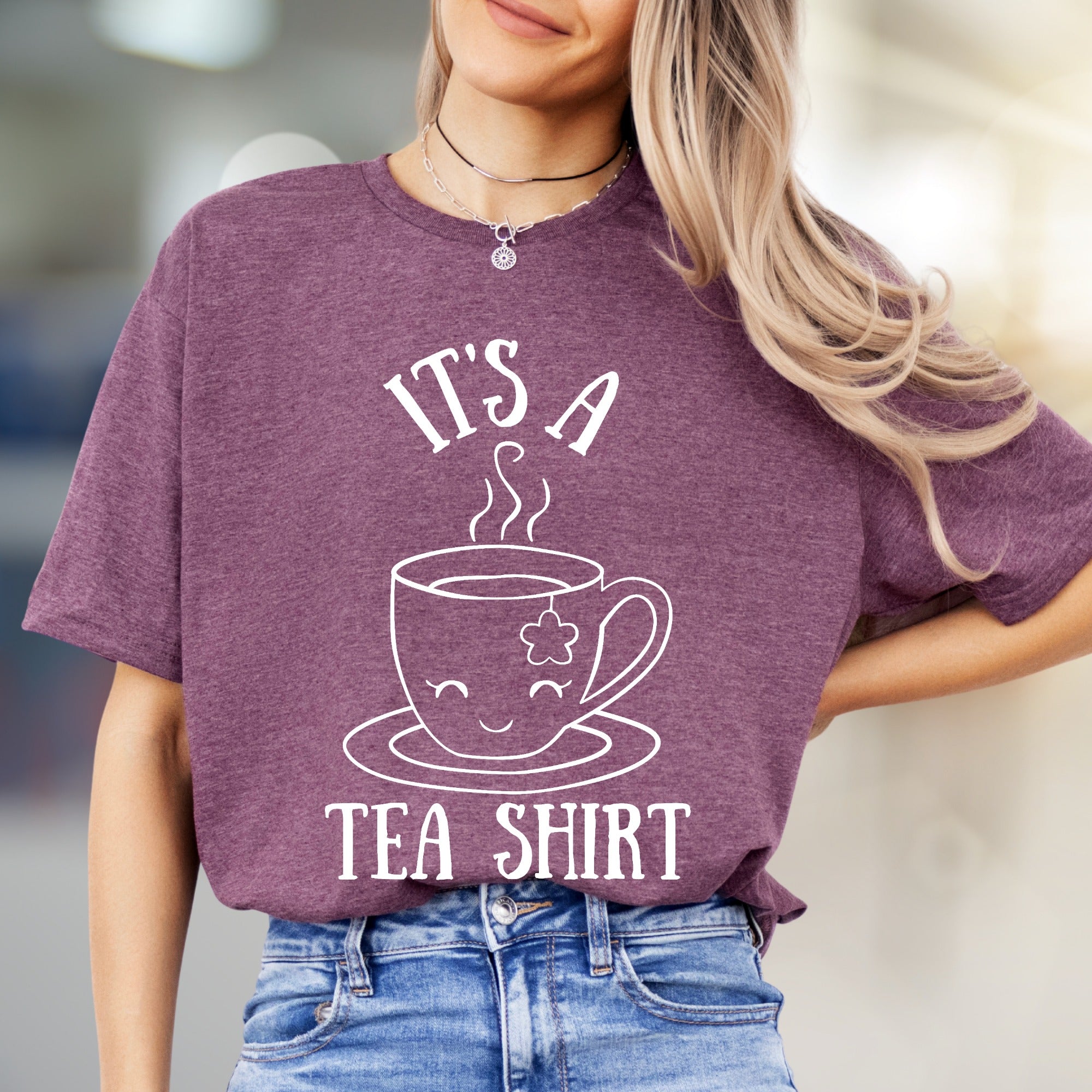 "It's a Tea Shirt" Whimsical Tea Cup Graphic Tee, a Cozy Pick for Tea Lovers