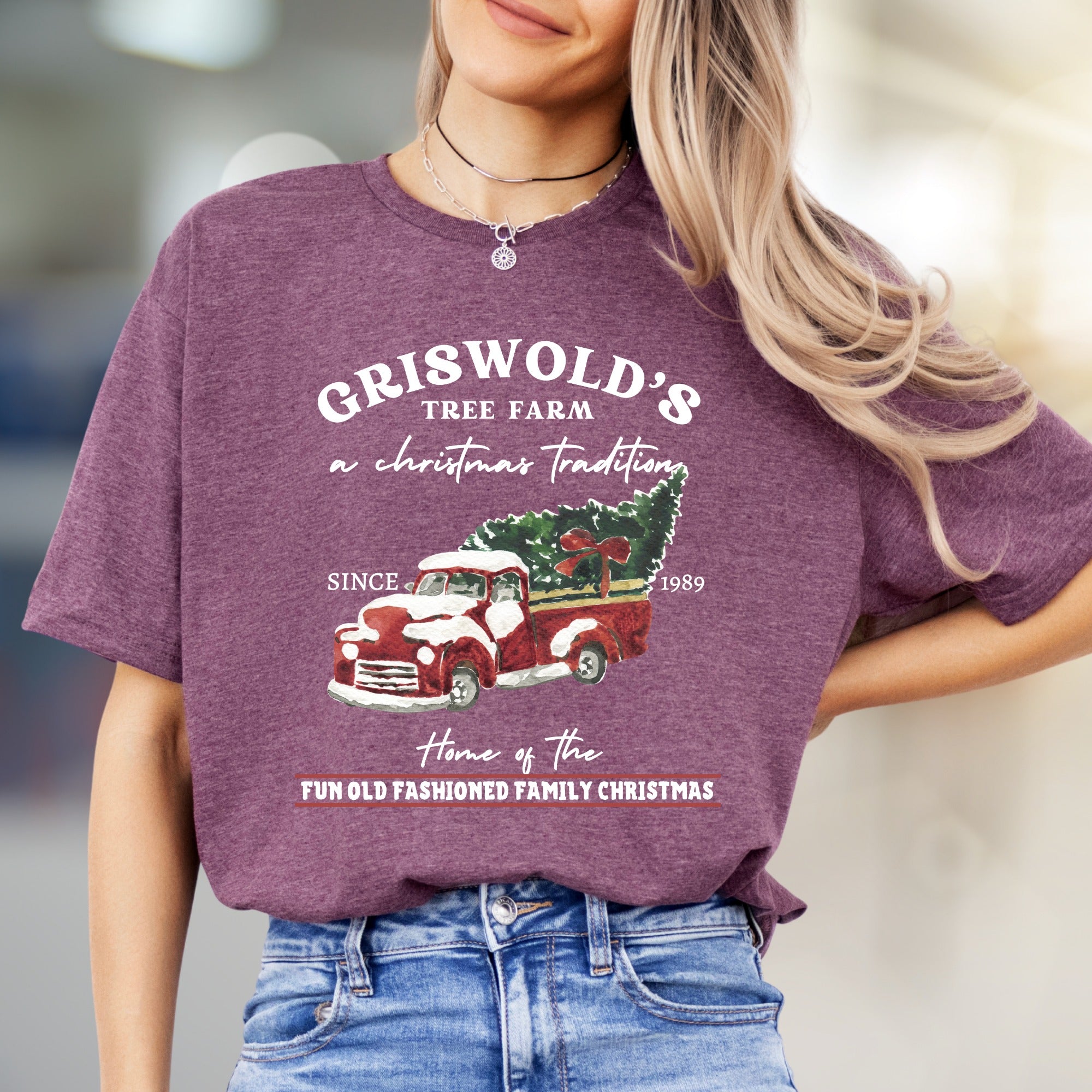 "Griswold's Tree Farm" Vintage Christmas Graphic Tee, a Festive Holiday Pick for Family Lovers
