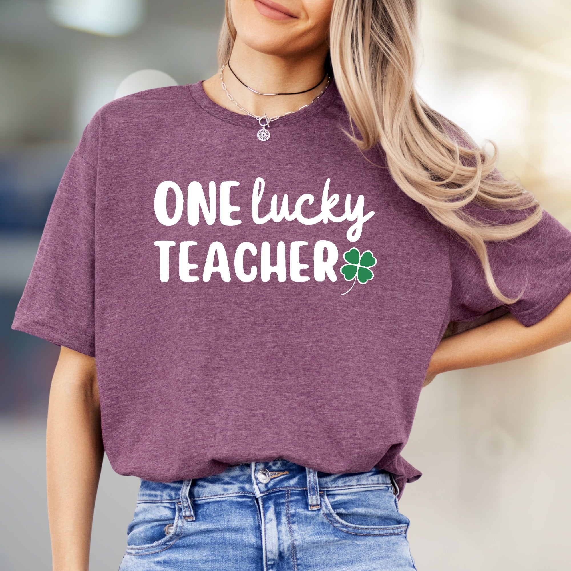"ONE lucky TEACHER" St. Patrick's Day Graphic Tee, a Festive Pick for Educators