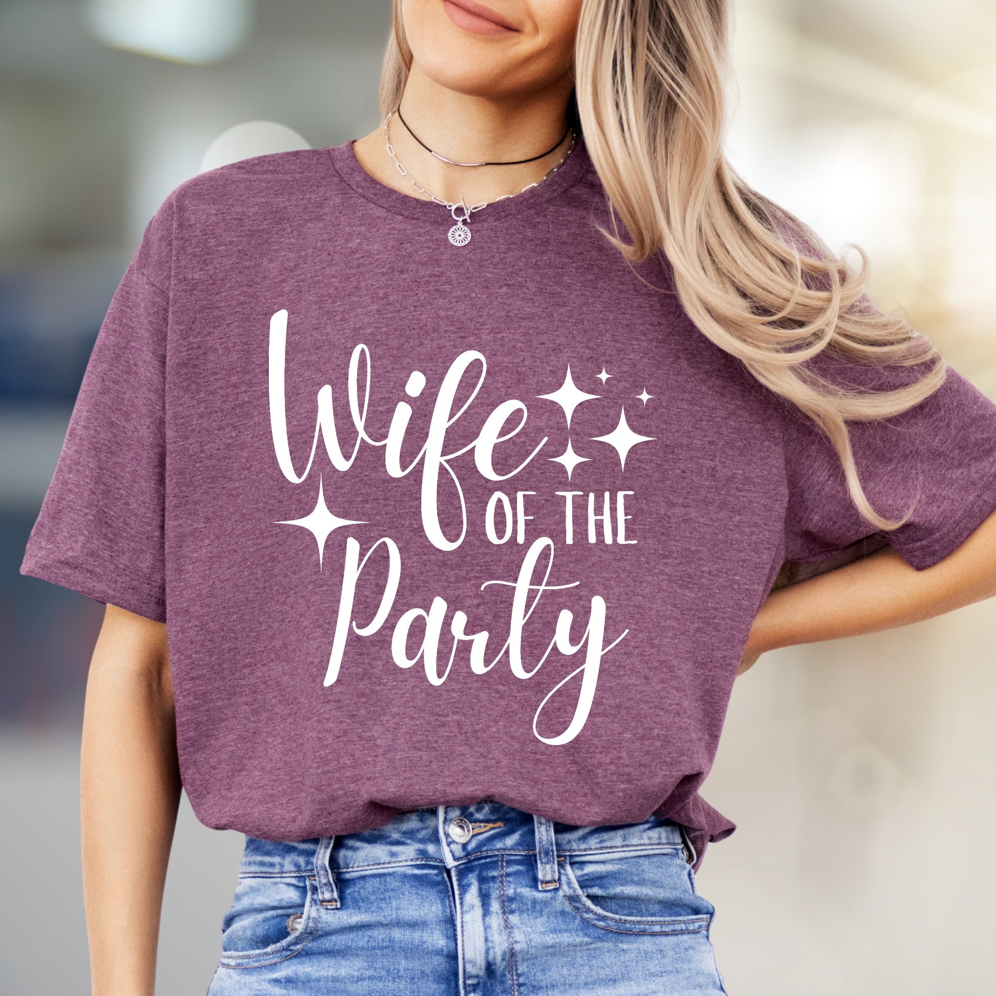 "Wife of the Party" Bachelorette Bash Graphic Tee, a Celebration Pick for Her