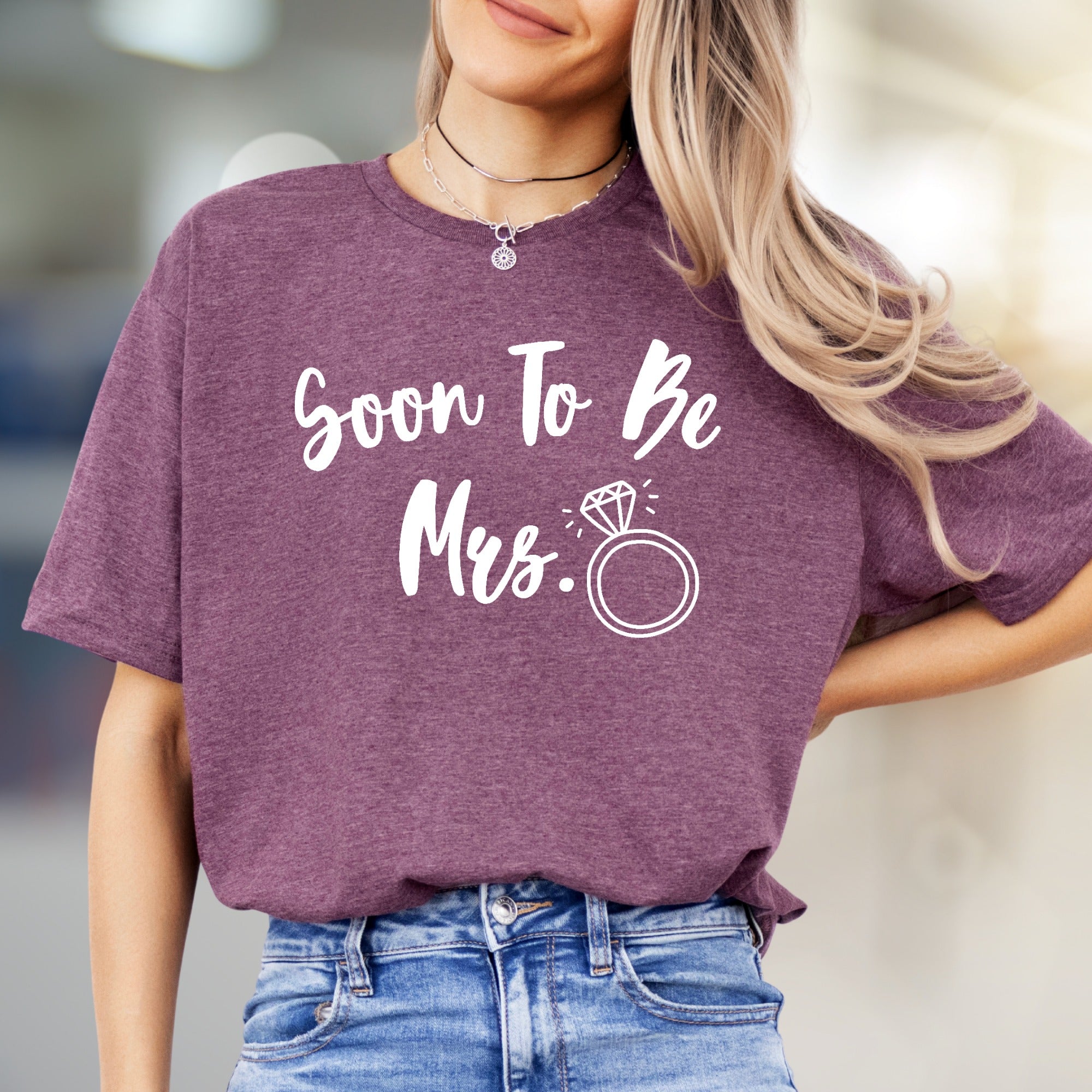 "Soon To Be Mrs." Sparkle Ring Graphic Tee, a Bridal Party Pick for Future Wives