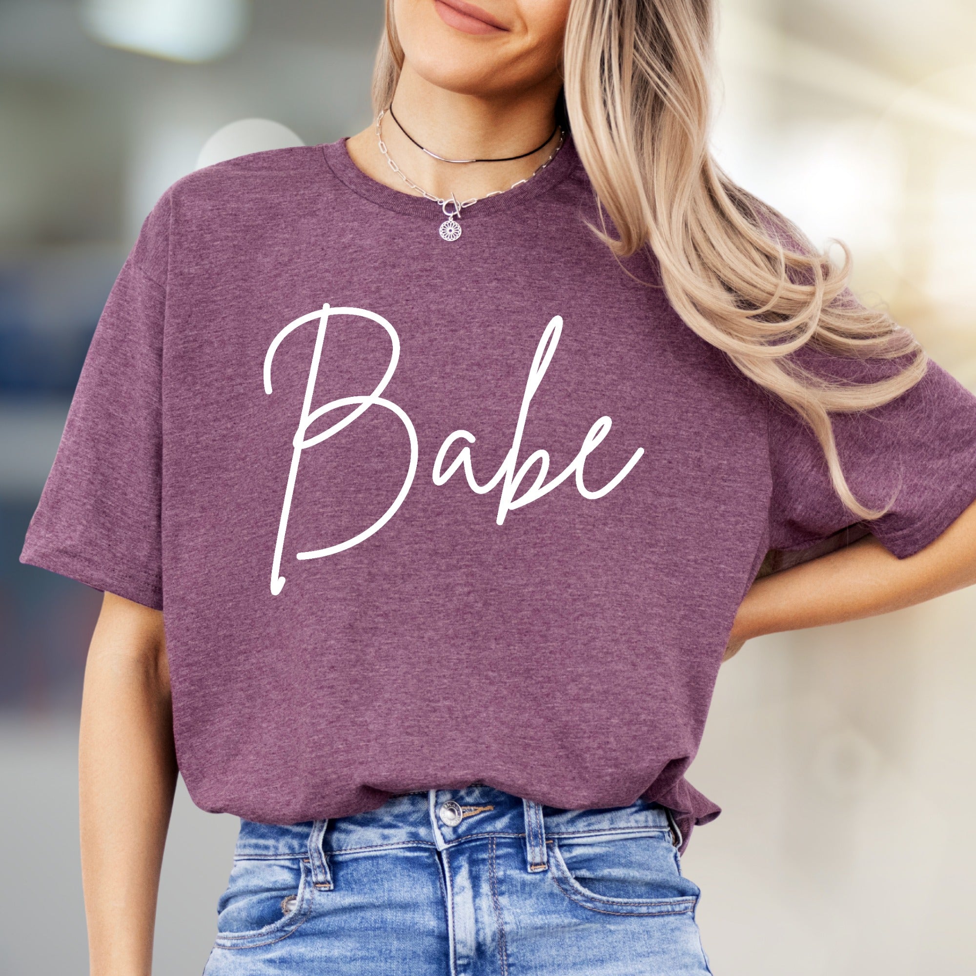 "Babe" Script Graphic Tee, a Sweet Statement for Her