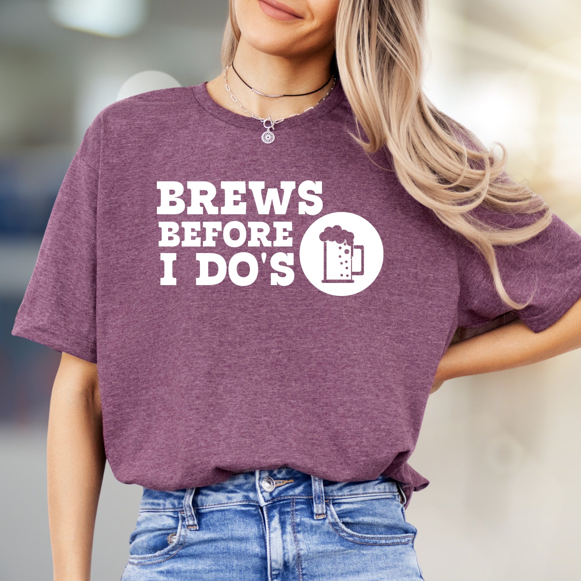 "Brews Before I Do's" Bachelor Party Graphic Tee, a Celebration Pick for Groomsmen