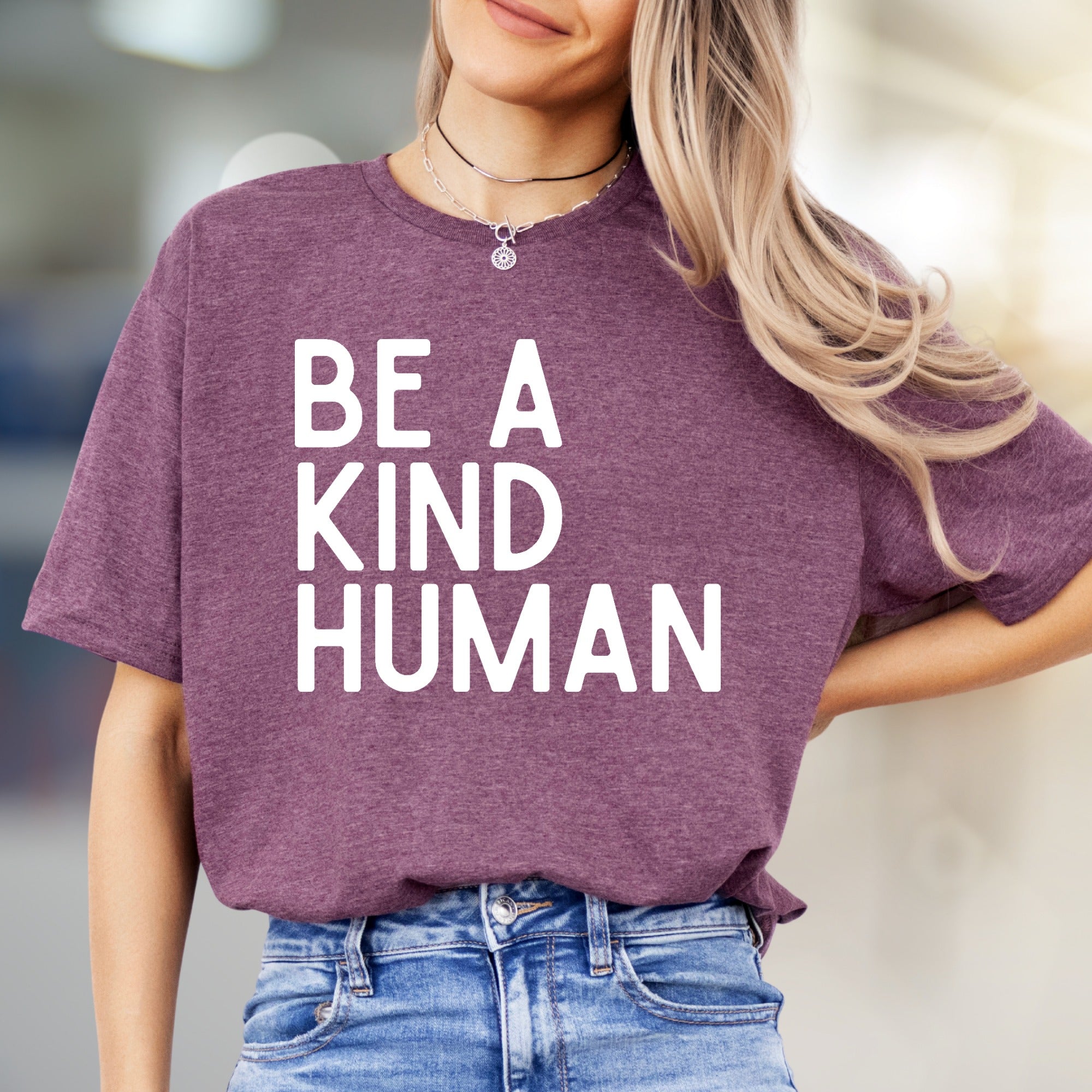 "BE A KIND HUMAN" Inspirational Graphic Tee, a Positive Vibe for Everyone