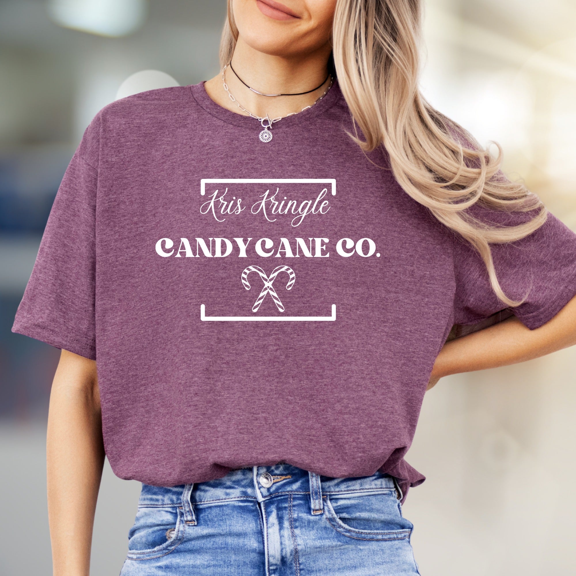 Kris Kringle Candy Cane Co. Christmas Graphic Tee, a Festive Seasonal Pick for Holiday Lovers