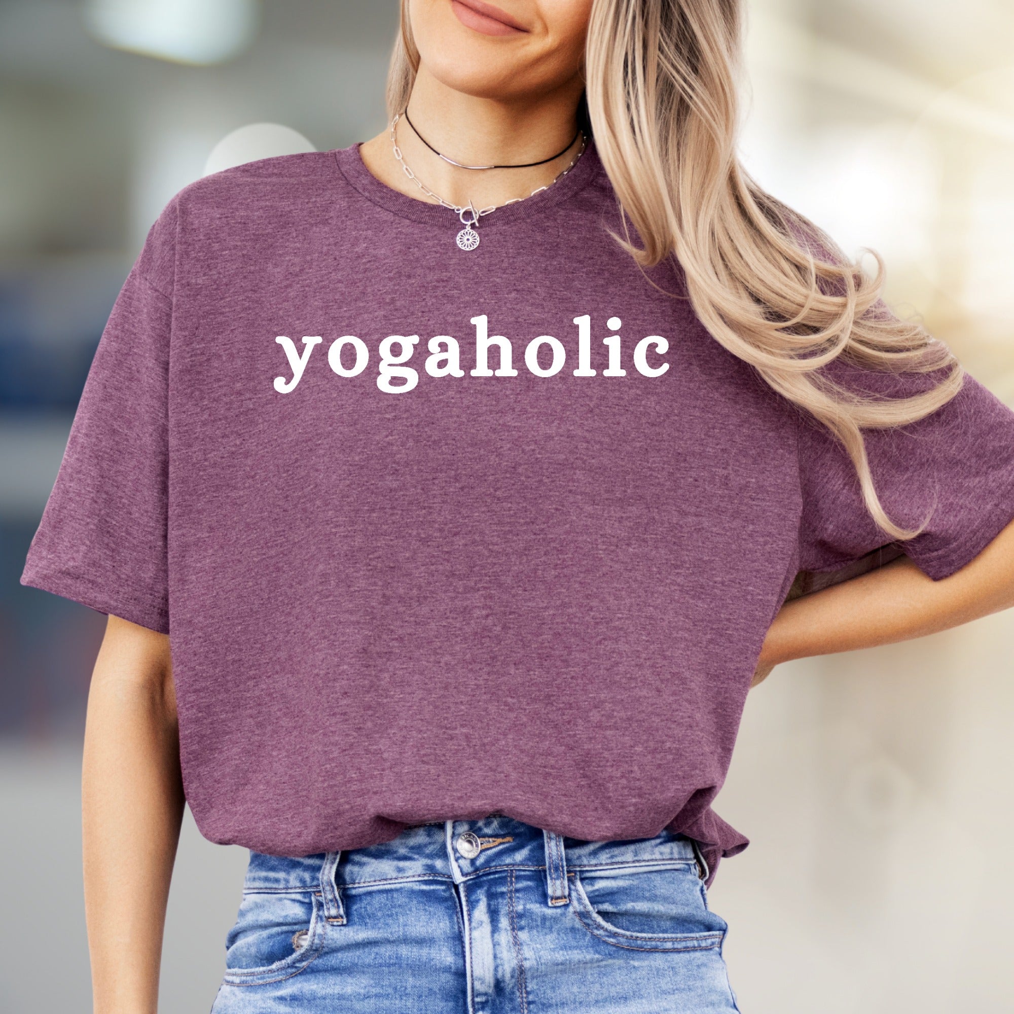 "Yogaholic" Wellness Graphic Tee, a Zen Lifestyle Pick for Enthusiasts