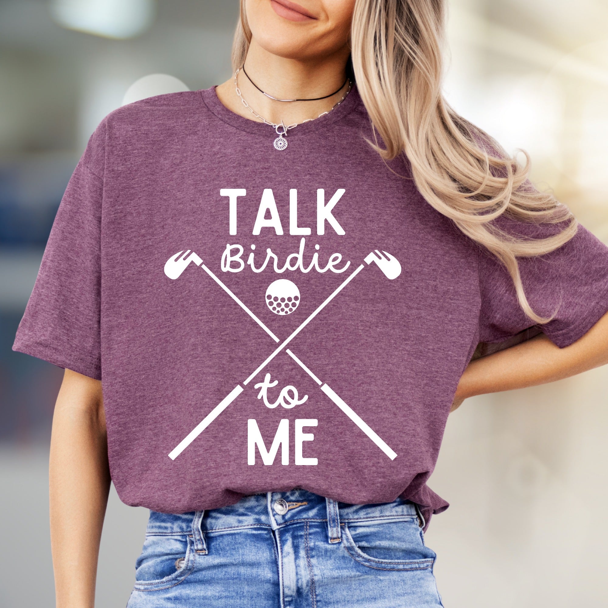 "Talk Birdie to Me" Golf Graphic Tee, a Witty Sports Pick for Enthusiasts