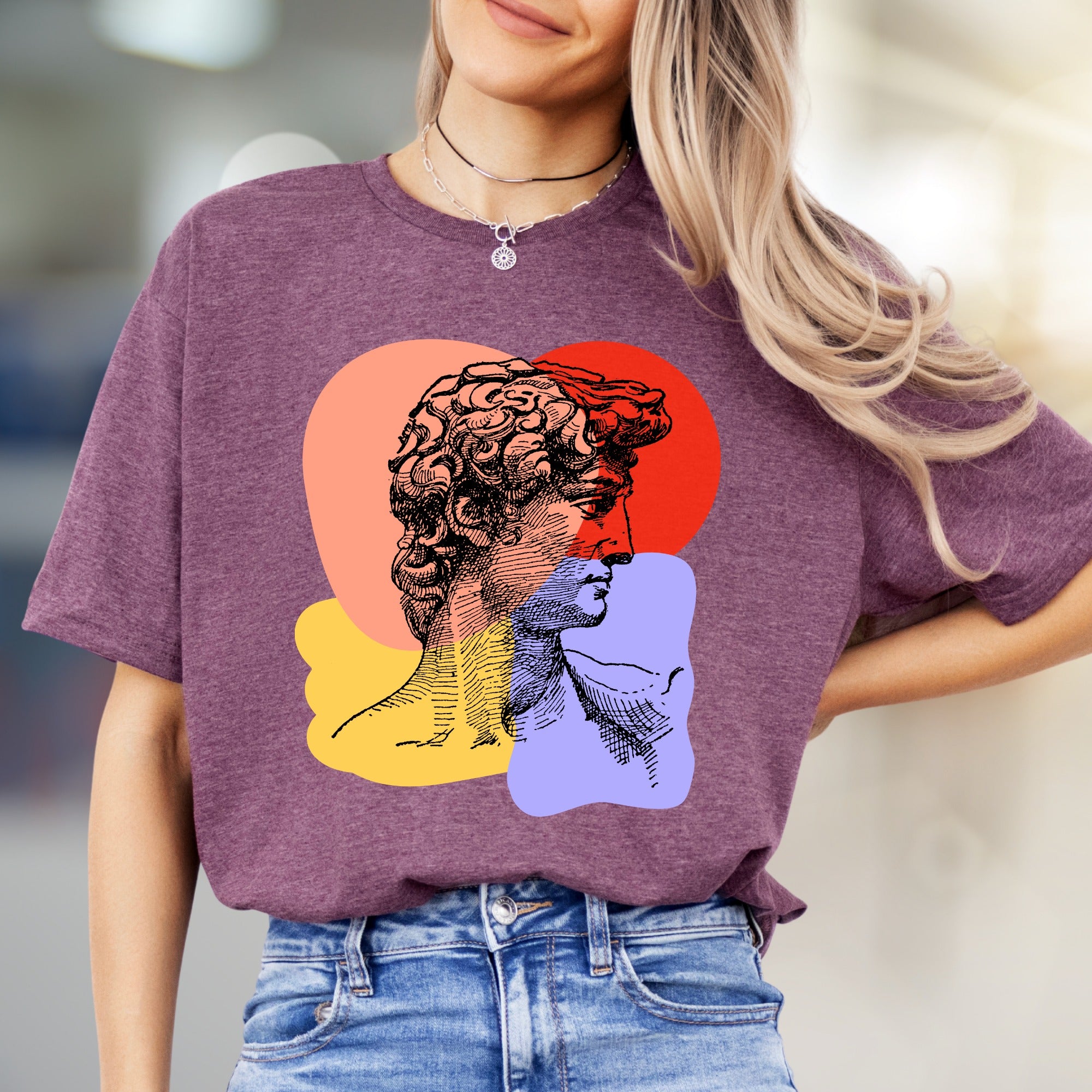 David Bust Abstract Graphic Tee, An Artful Statement for Creatives