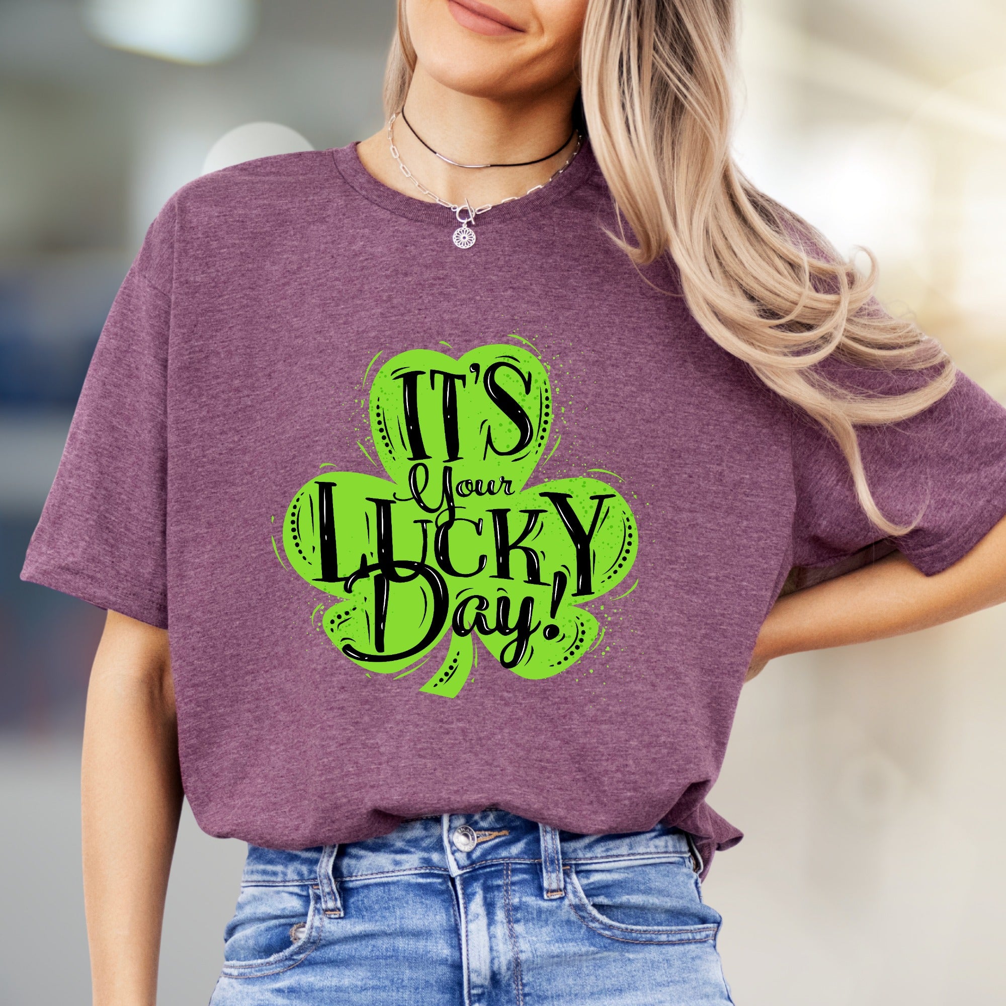 "IT'S Your LUCKY Day!" Shamrock Graphic Tee, a Festive St. Patrick's Pick for Everyone